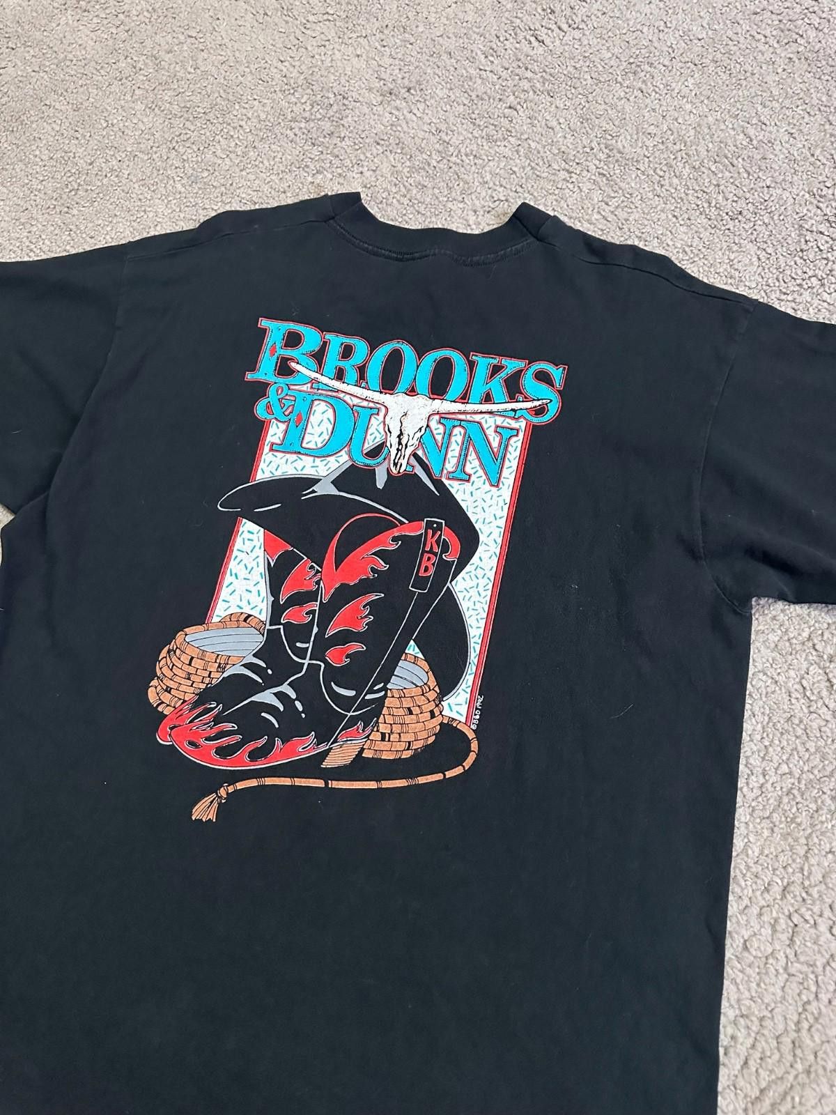 Fruit Of The Loom Vintage 1992 Brooks & Dunn Boot Scootin' Boogie Shirt XL Size US XL / EU 56 / 4 - 6 Thumbnail