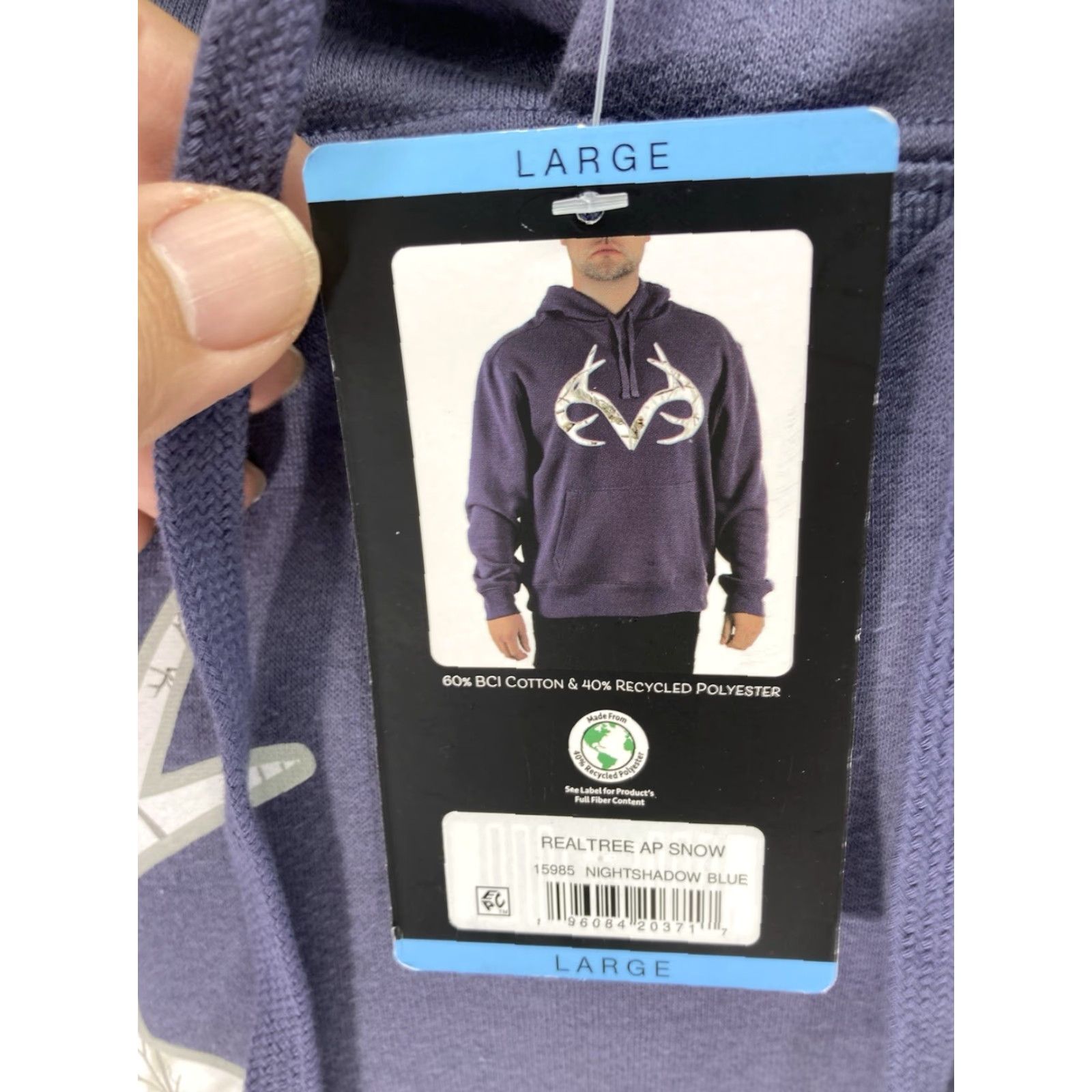 Realtree Realtree Hoodie Sweatshirt Men L Gray Graphic Logo Pullover Cotton NWT Size US L / EU 52-54 / 3 - 4 Thumbnail