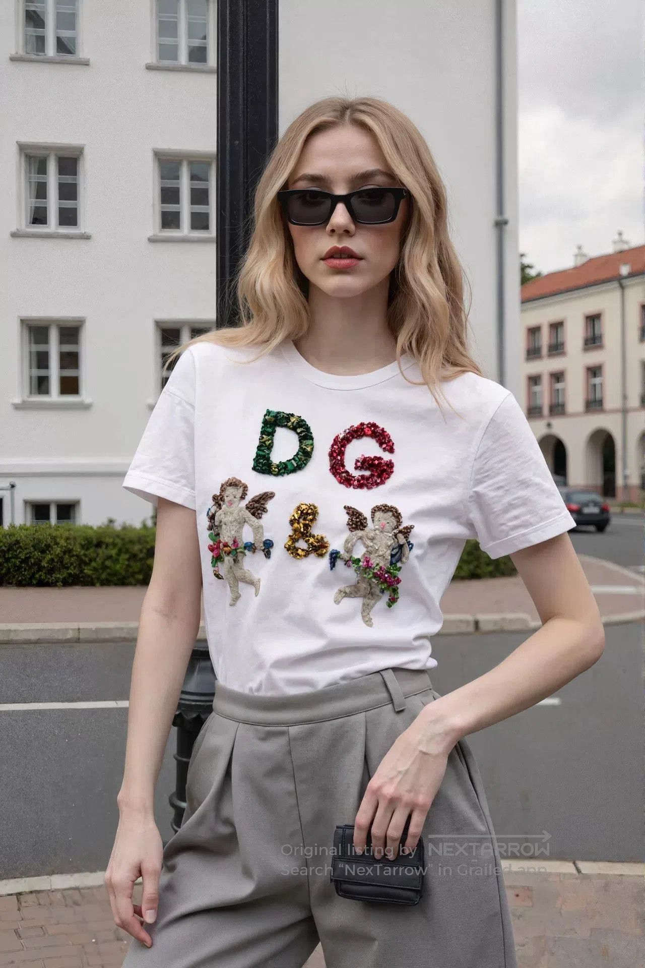 Dolce & Gabbana Dolce&Gabbana Angel Embroidery T-Shirt. Size XS / US 0-2 / IT 36-38 - 1 Thumbnail