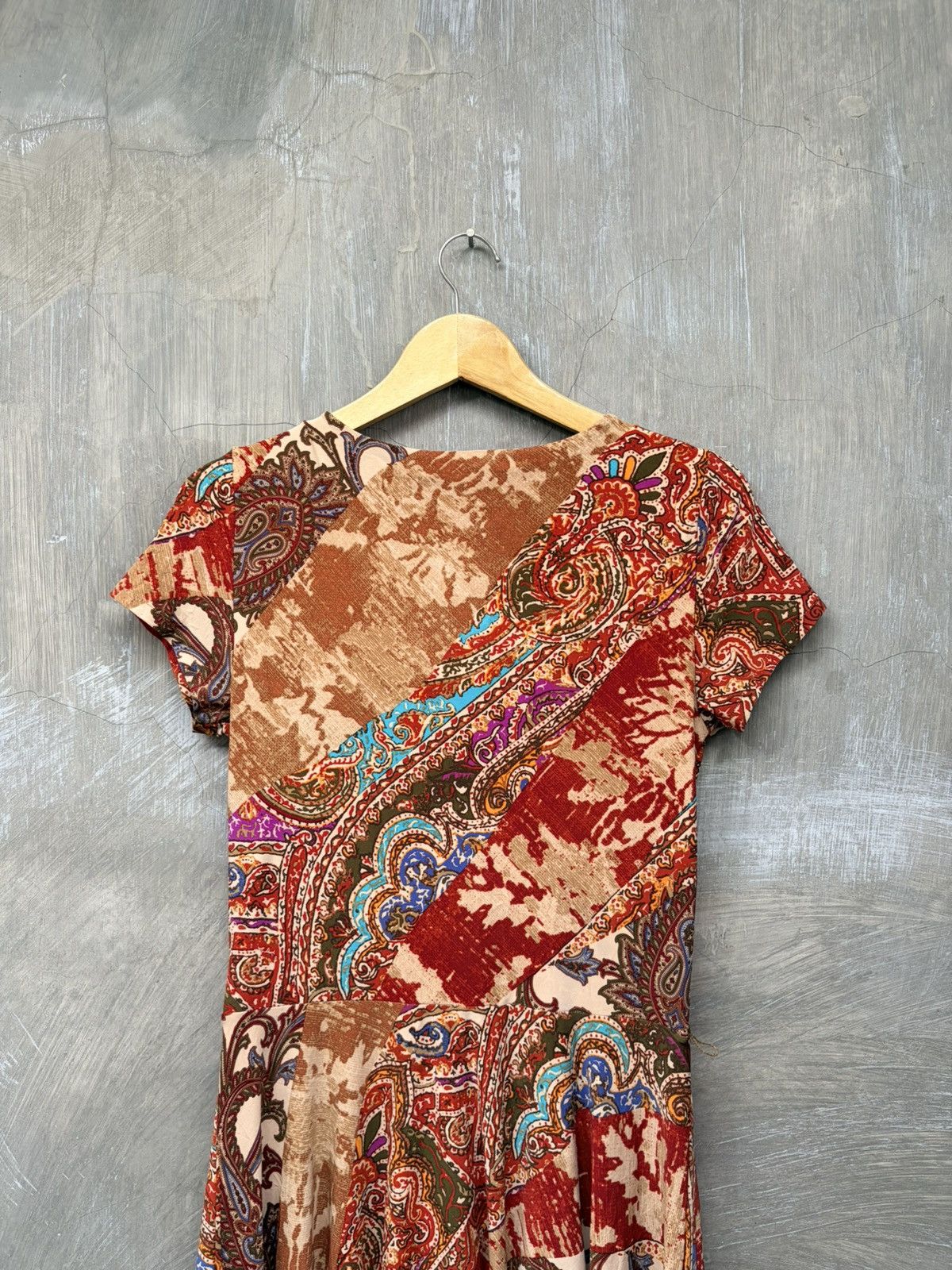 Lauren Ralph Lauren Vintage Lauren Ralph Lauren Batik Pattern Women Midi Dress Size M / US 6-8 / IT 42-44 - 9 Thumbnail