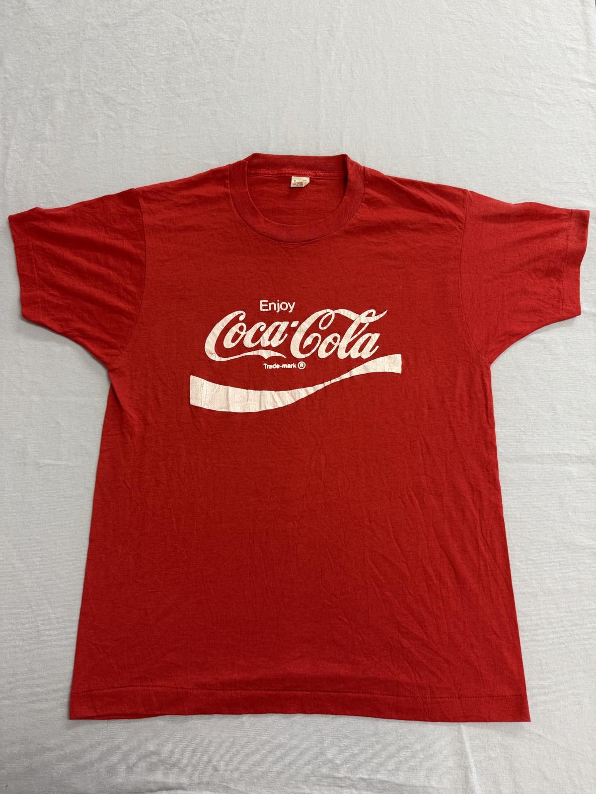 Other Vintage Enjoy Coca Cola Logo T-shirt - 80s Cracked Print L Size US L / EU 52-54 / 3 - 1 Thumbnail