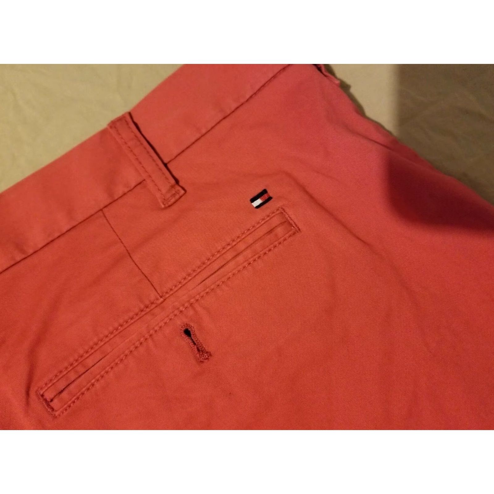 Tommy Hilfiger Tommy Hilfiger Mens Shorts Chino Cotton Stretch Red 42 Regular Size 42 Size US 42 / EU 58 - 3 Thumbnail