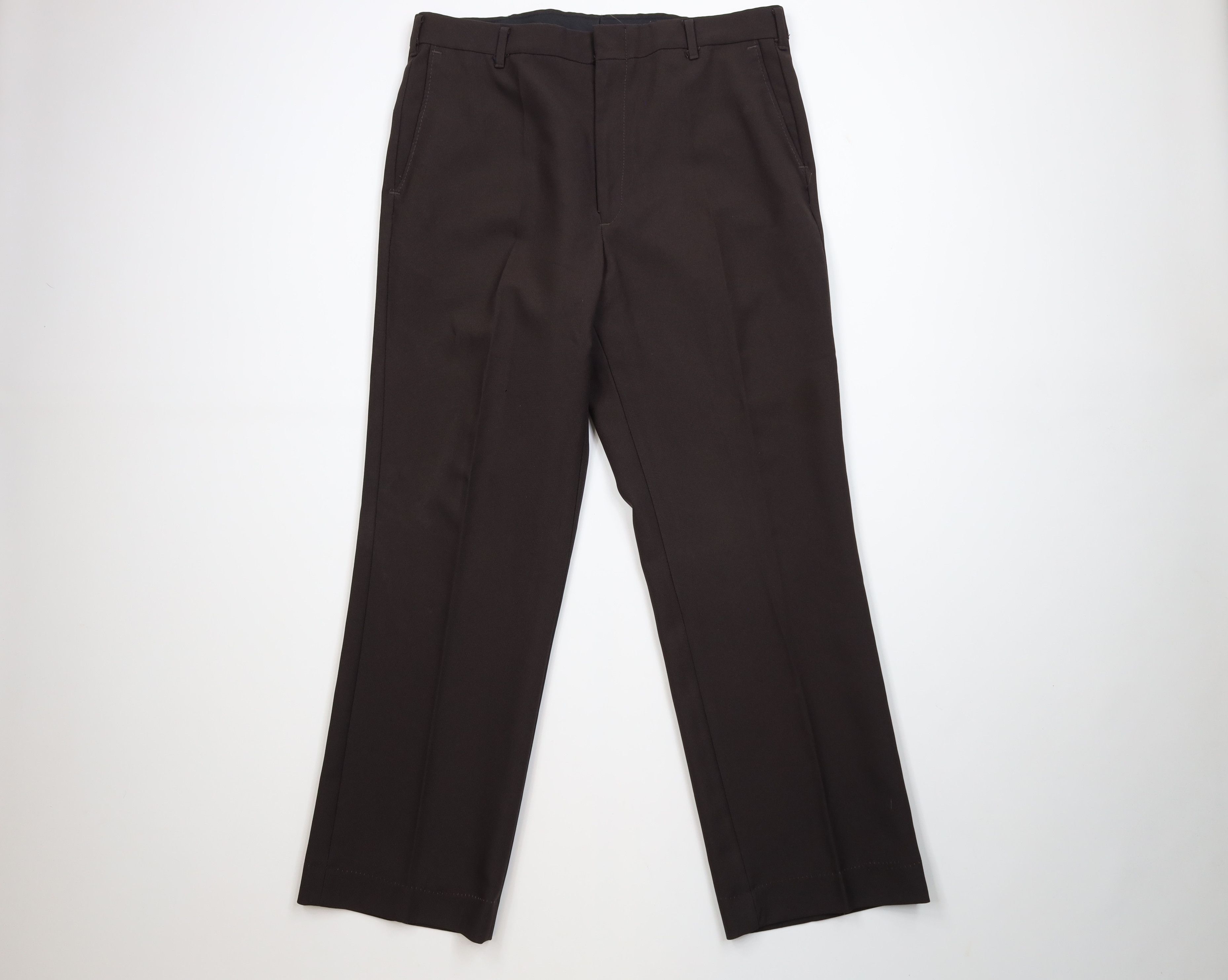 Vintage Vintage 70s Streetwear Flared Wide Leg Chino Pants Brown USA Size US 36 / EU 52 - 1 Thumbnail