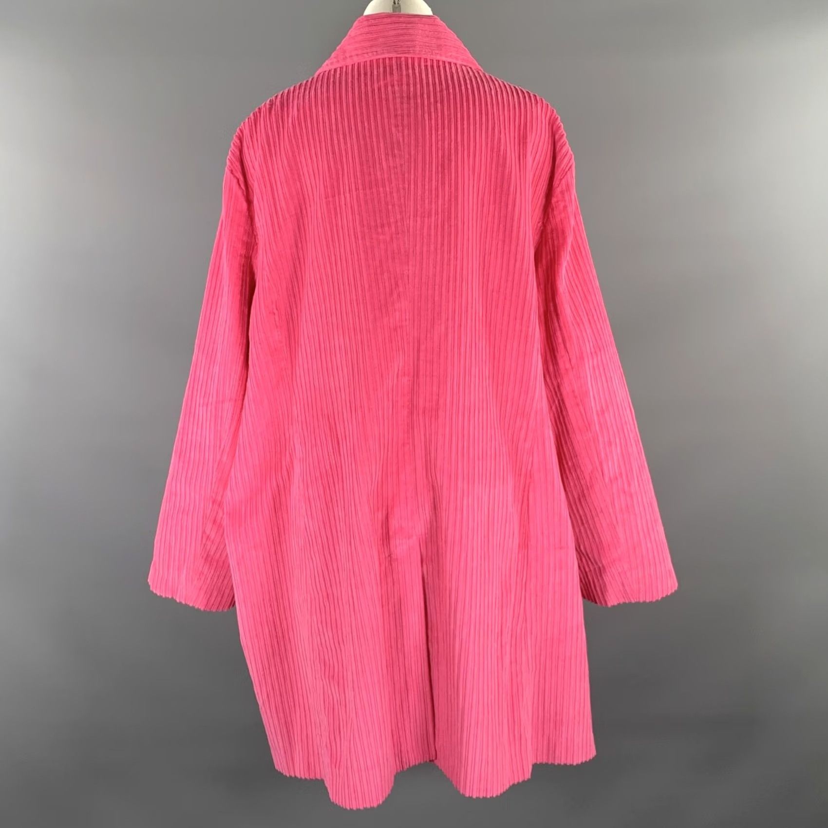 Valentino FRANCES VALENTINE Coat Size XXL Pink Cotton Corduroy Buttoned Size XXL / US 16-18 / IT 52-54 - 3 Thumbnail