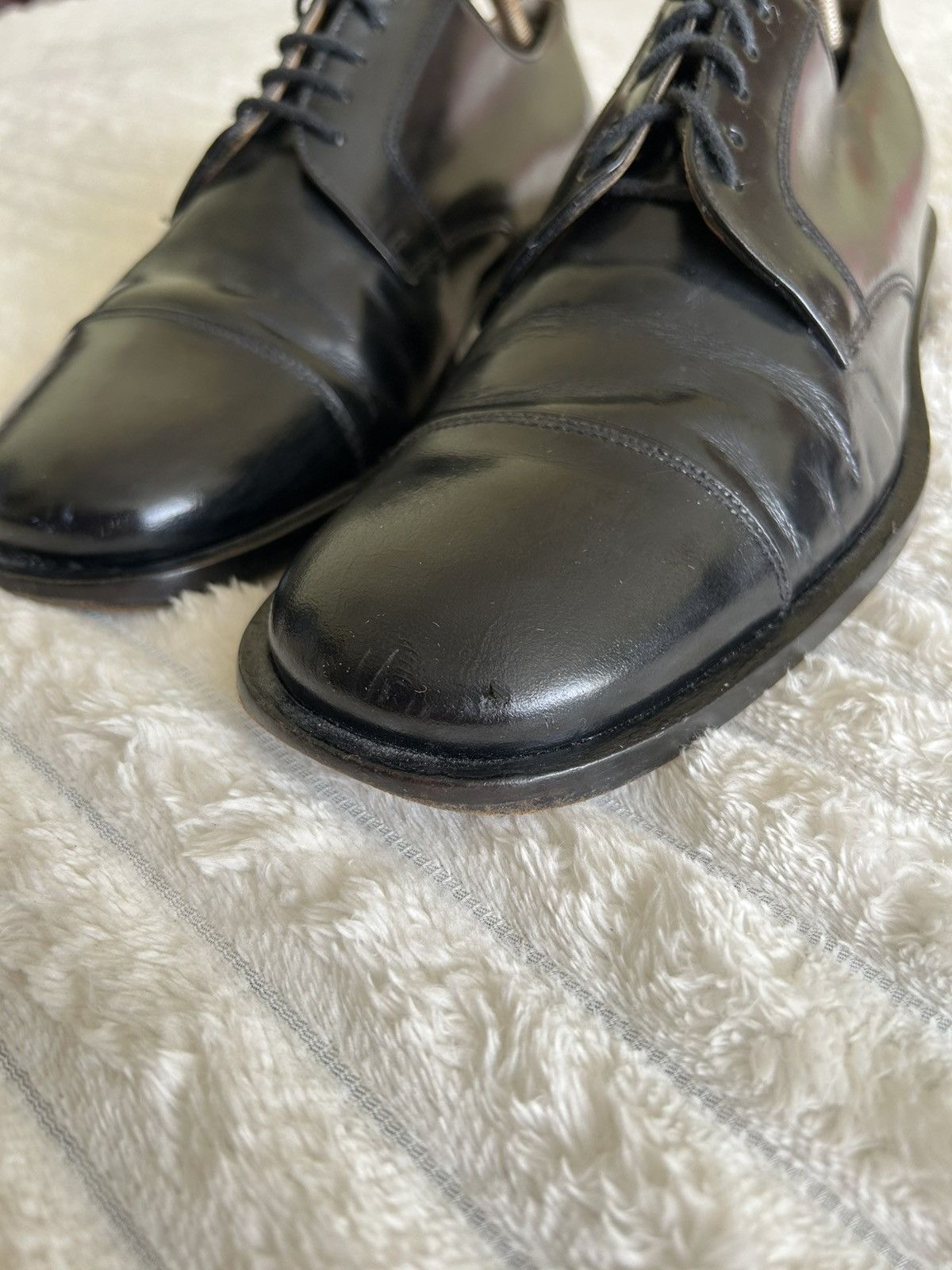 Dolce & Gabbana Dolce&Gabbana Black Leather Square Toe Lace-Up Oxfords US 7 Size US 7.5 / EU 40-41 - 4 Thumbnail