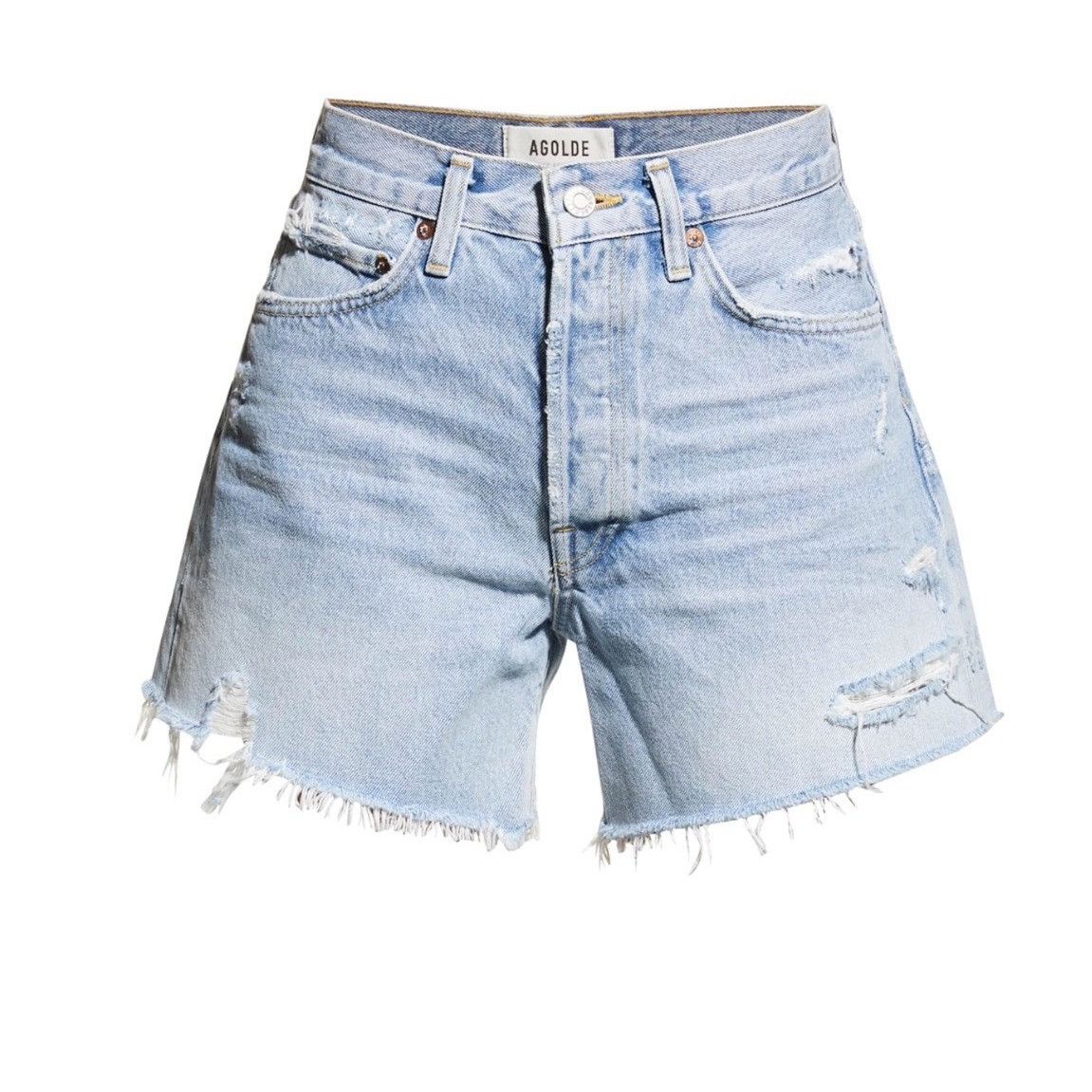 Agolde Agolde Parker Long Frayed Shorts Size 28" / US 6 / IT 42 - 3 Thumbnail
