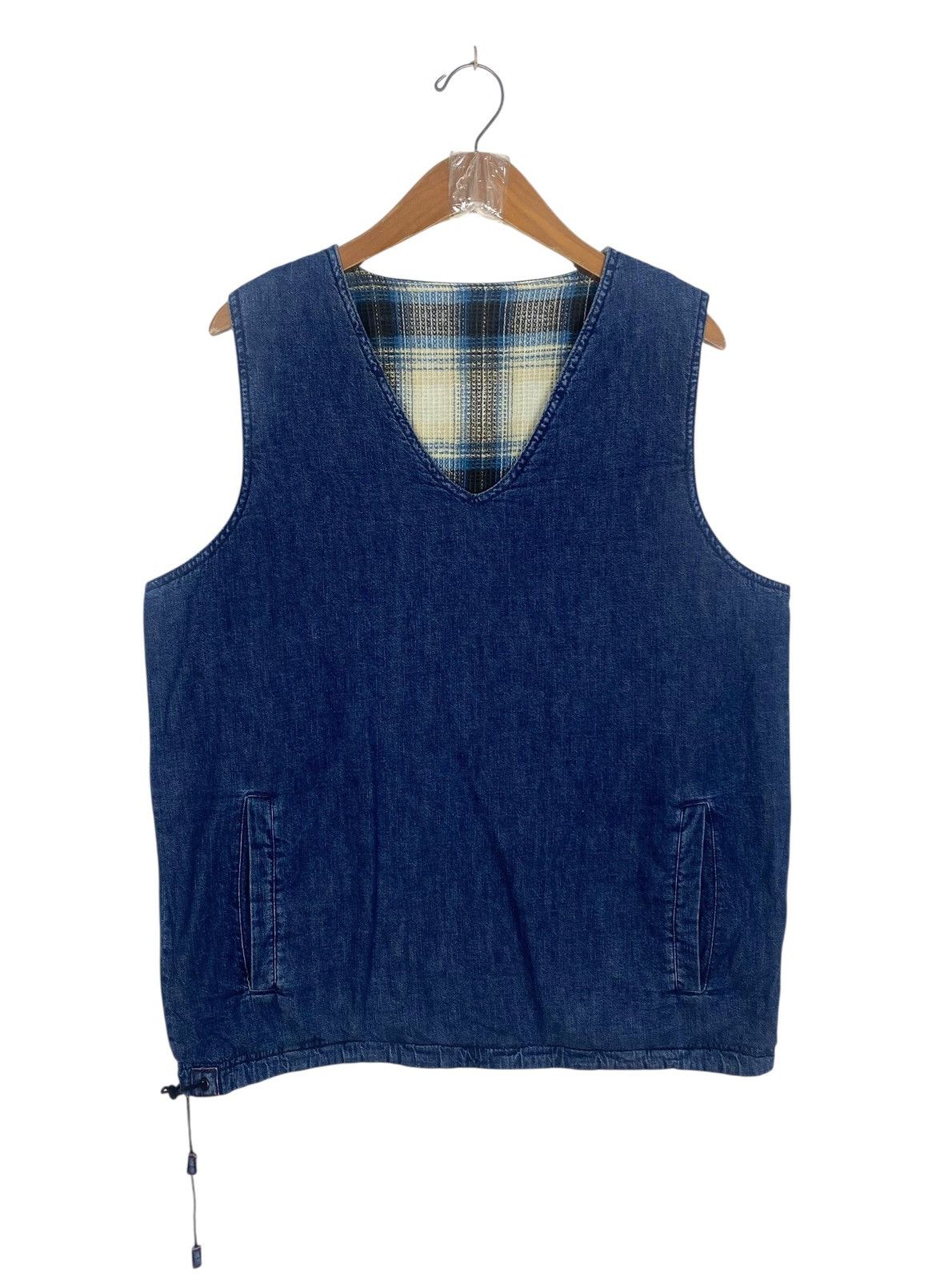Japanese Brand Rare‼️ Vintage Gaijin Made Denim Vest Reversible Japan Size US S / EU 44-46 / 1 - 1 Thumbnail