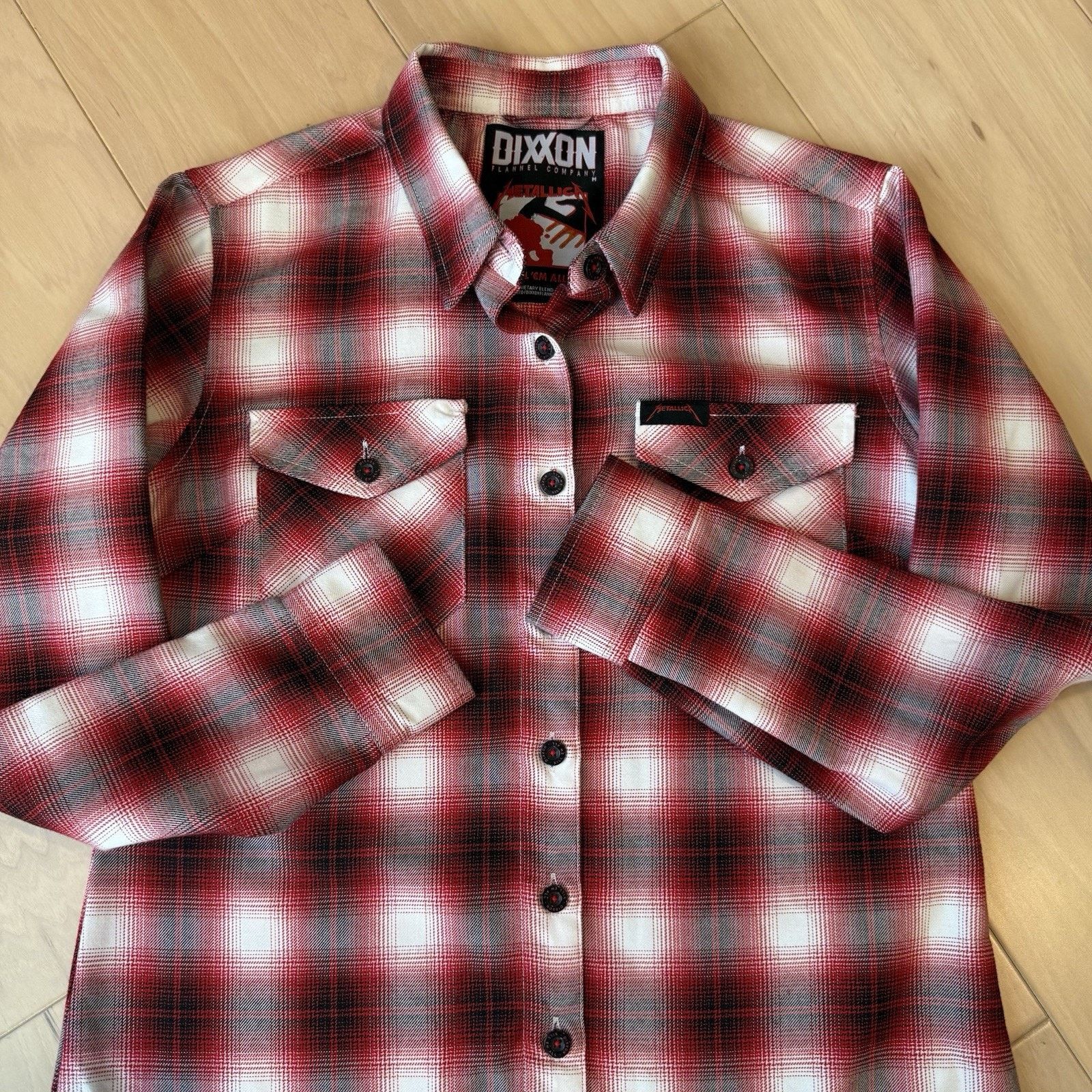 Dixxon Dixxon Flannel Company Shirt Women's M Red Metallica Size M / US 6-8 / IT 42-44 - 5 Thumbnail