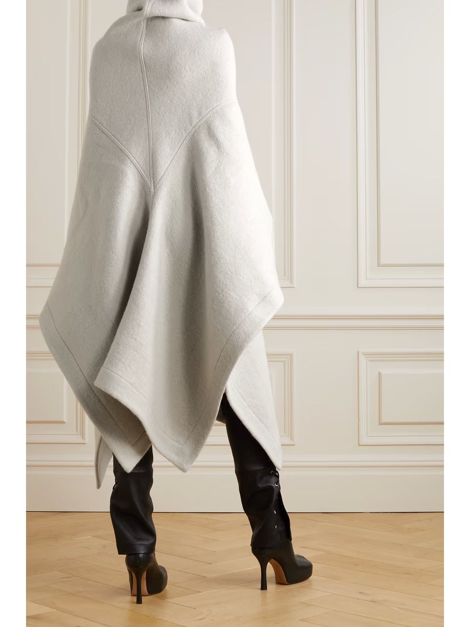Rick Owens *NEW* ALPACA/WOOL COWL NECK PONCHO COAT $2,590 38IT Size XS / US 0-2 / IT 36-38 - 3 Thumbnail