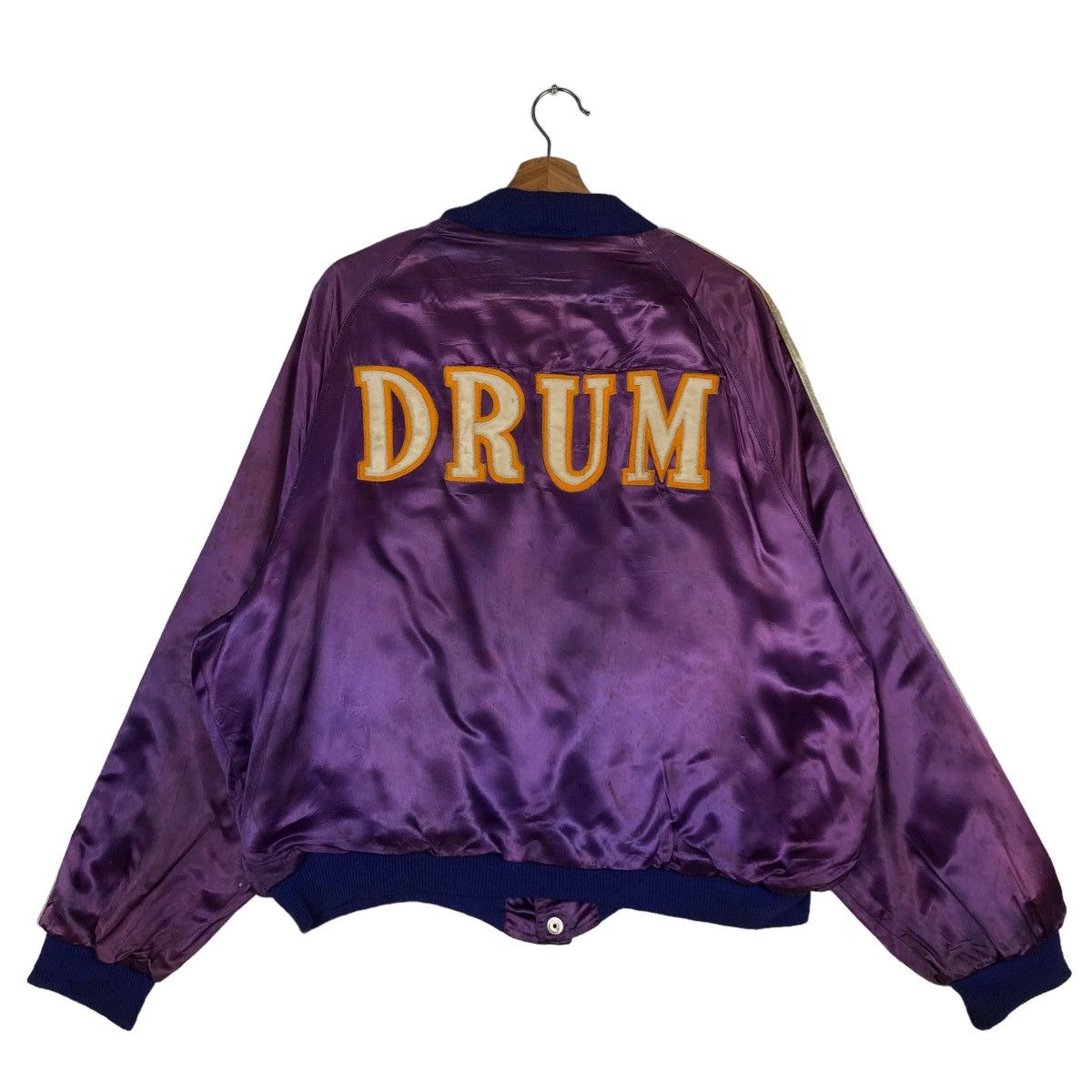 Japanese Brand 🔥90’s Rockbull Sukajan Jacket Satin Big Logo Made in USA Size US L / EU 52-54 / 3 - 7 Thumbnail