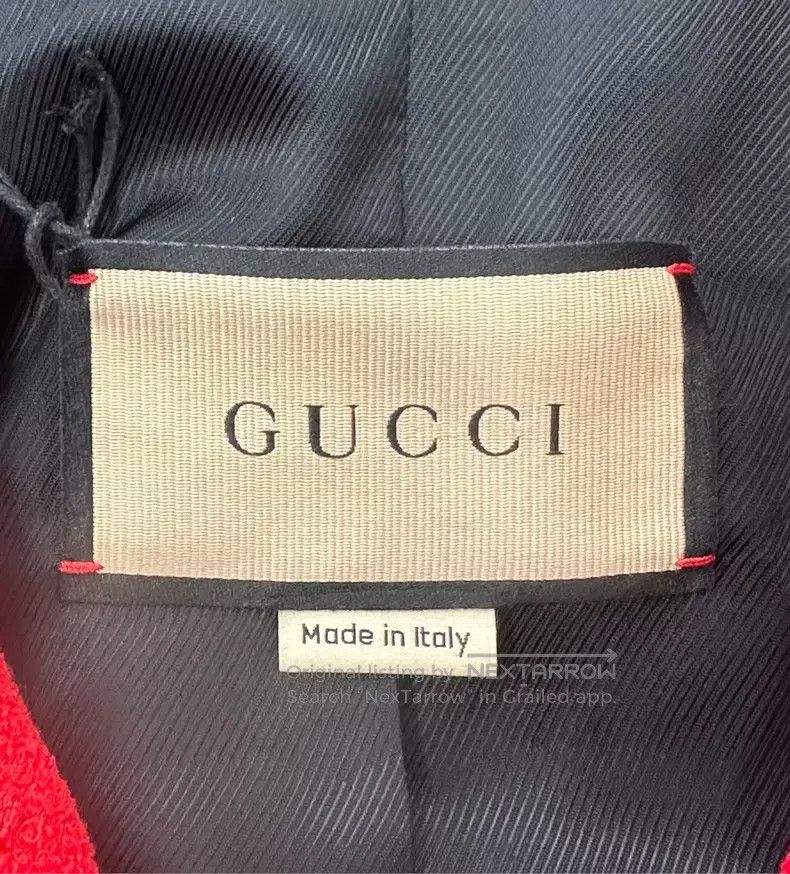 Gucci Gucci Red classic double G gold buckle jacket Size XS / US 0-2 / IT 36-38 - 4 Thumbnail