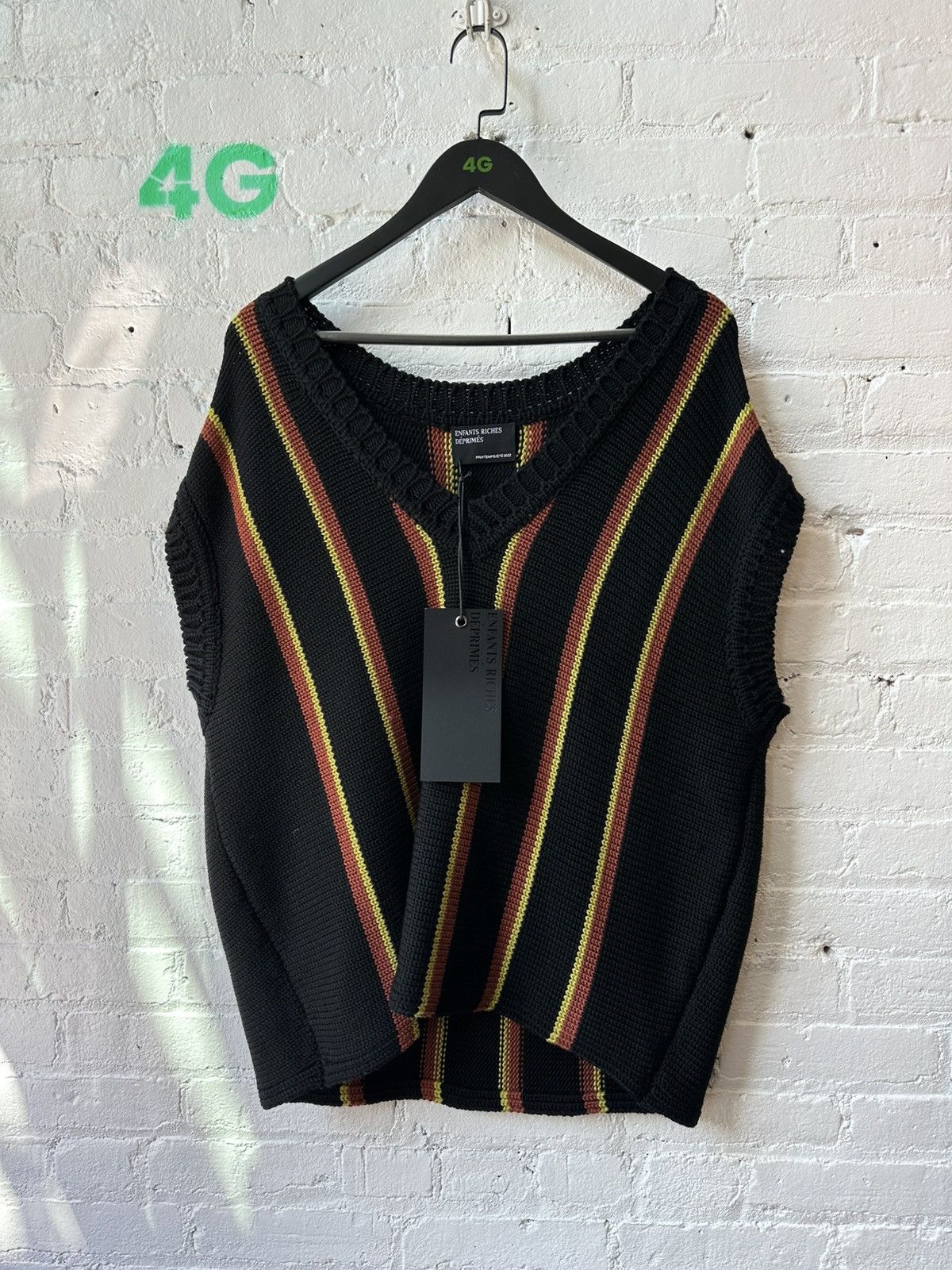 Enfants Riches Deprimes × Loro Piana ERD LORO PIANA BLACK RED AND YELLOW KNIT Size US L / EU 52-54 / 3 - 1 Thumbnail