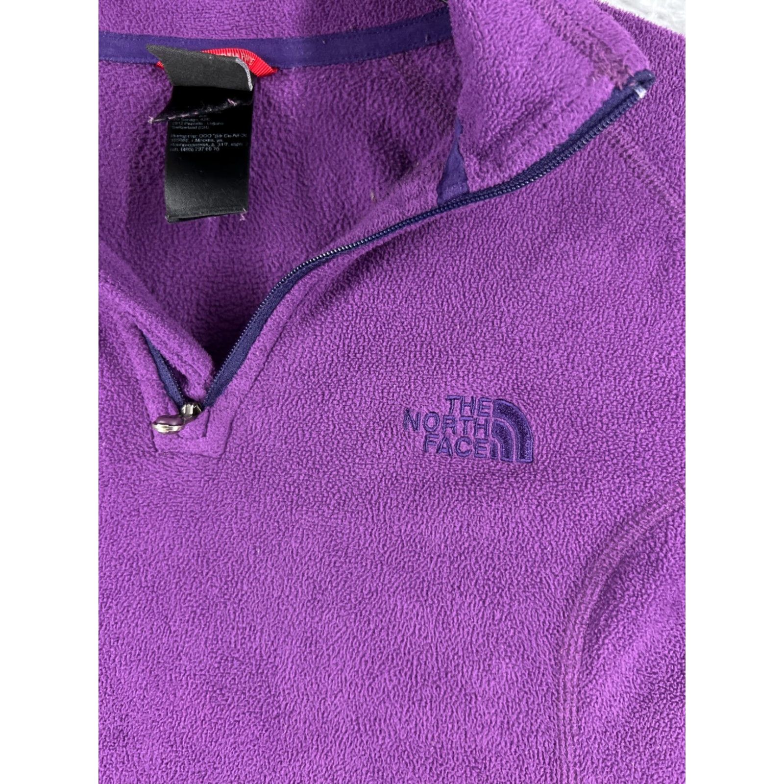 The North Face The North Face Womens Small Purple Pullover Sweatshirt Polyester Fleece Sweater Hoodie Size S / US 4 / IT 40 - 6 Thumbnail