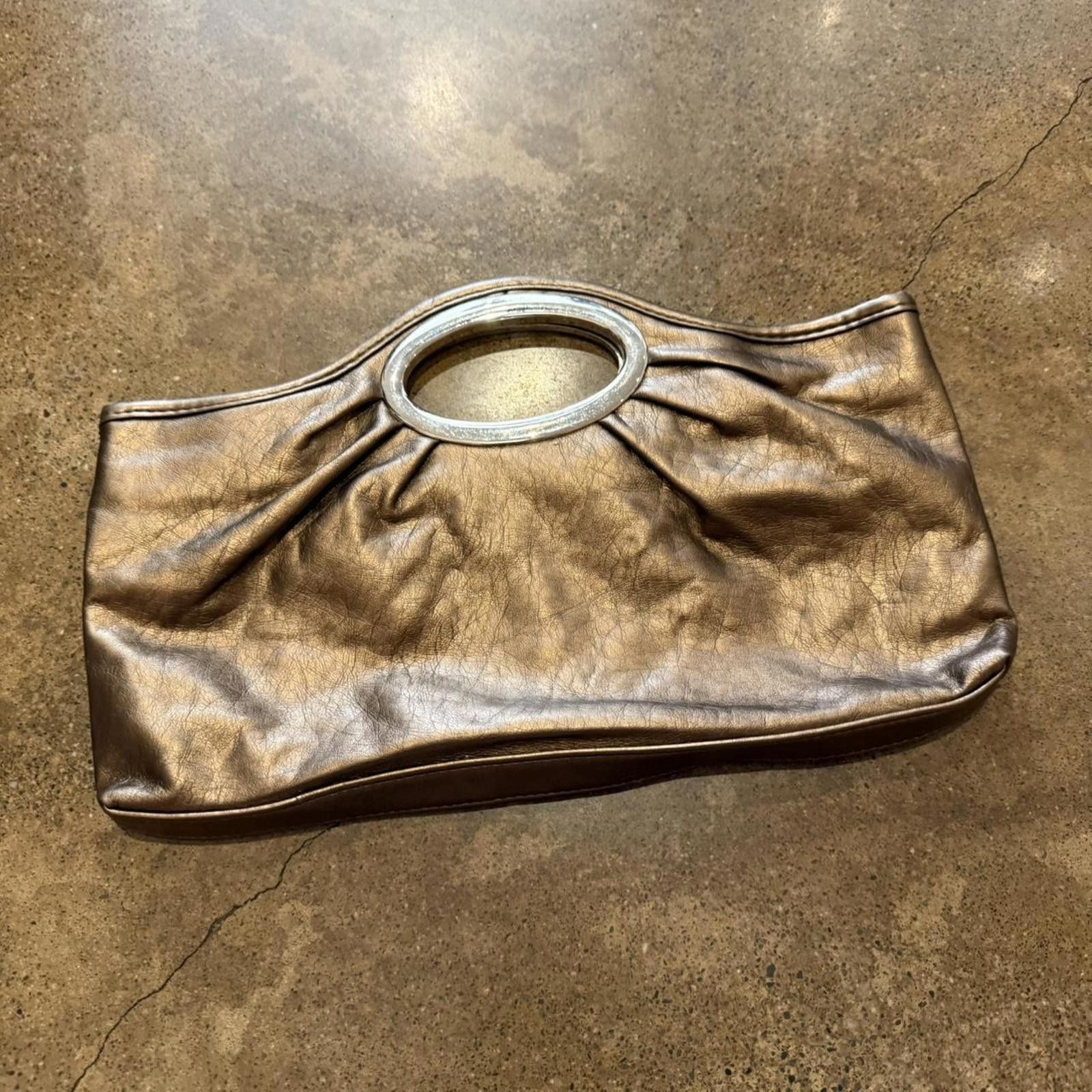 Other Bronze Tone Silver Hardware Metallic Handbag Size ONE SIZE - 2 Thumbnail