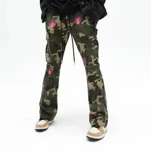 Other Bag Camouflage Baggy Cargo Flare Pants Size US 32 / EU 48 - 1 Thumbnail