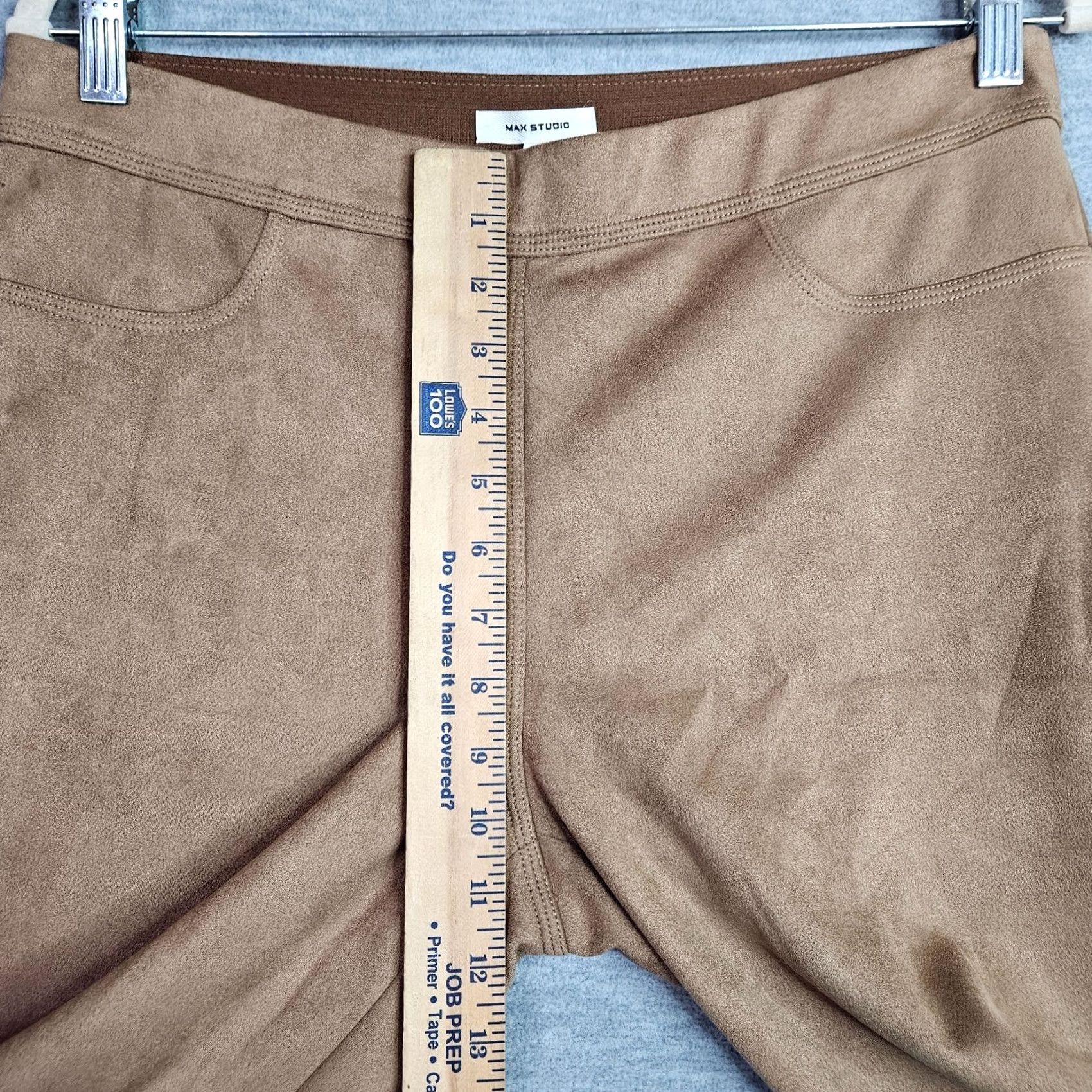 Vintage Max Studio Women’s Faux Suede Leggings Size XL Vicuna Camel NWT Size 40" / US 18 - 5 Thumbnail