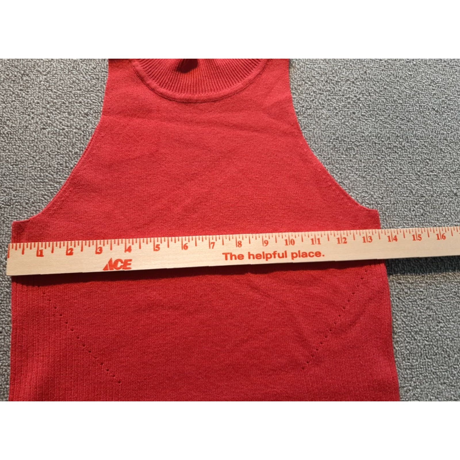 Mossimo Mossimo Shirt Sweater, Womens, XS, Red, Sleeveless, Cardigan Size XS / US 0-2 / IT 36-38 - 3 Thumbnail