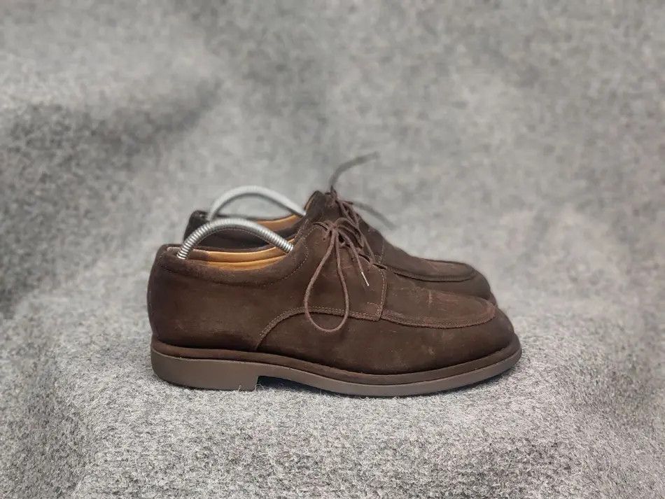 Bruno Magli Marcello Suede Oxfords Leather Dress Shoes Brown