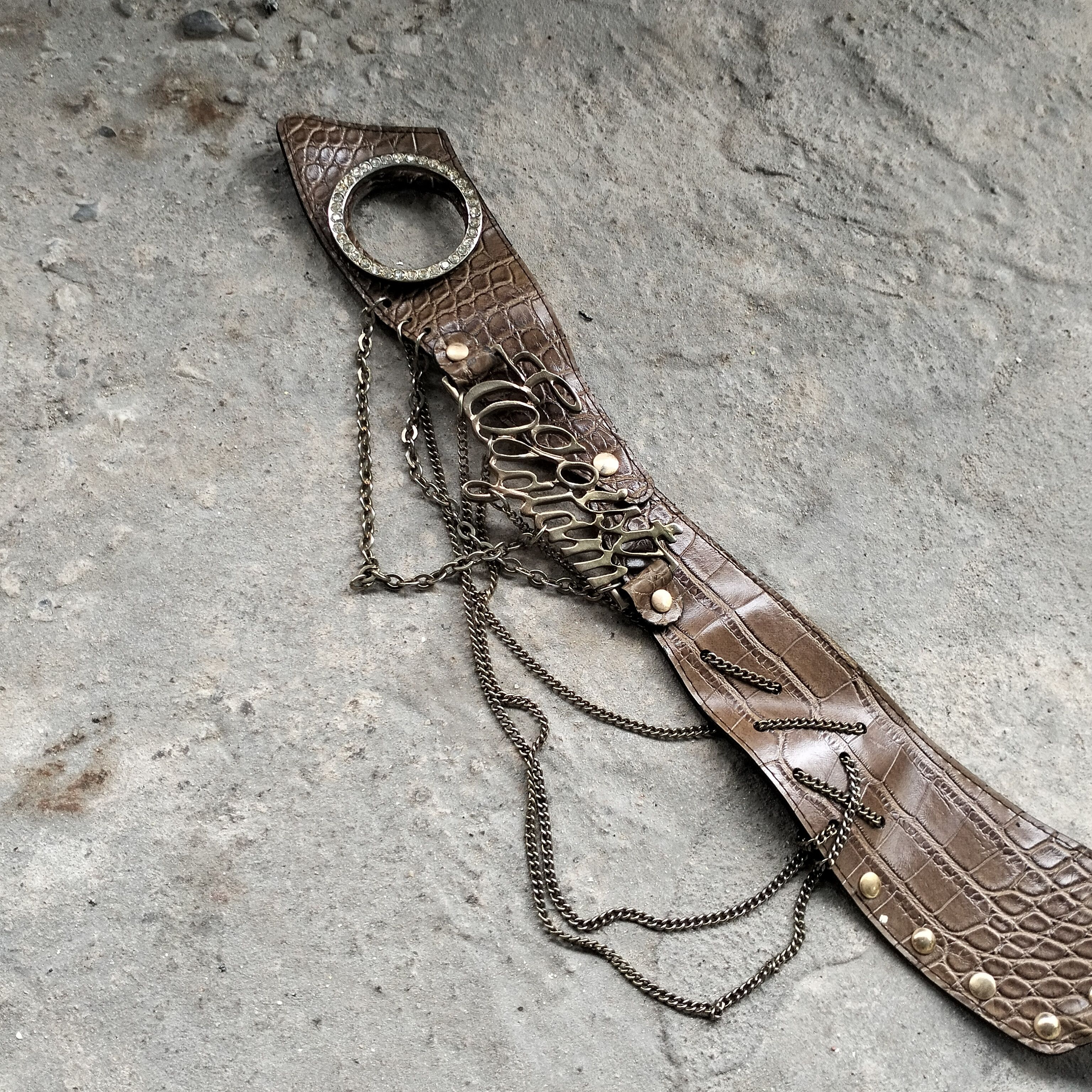 Japanese Brand EGOIST SNAKE SKIN CHAIN BELT Size ONE SIZE - 11 Thumbnail