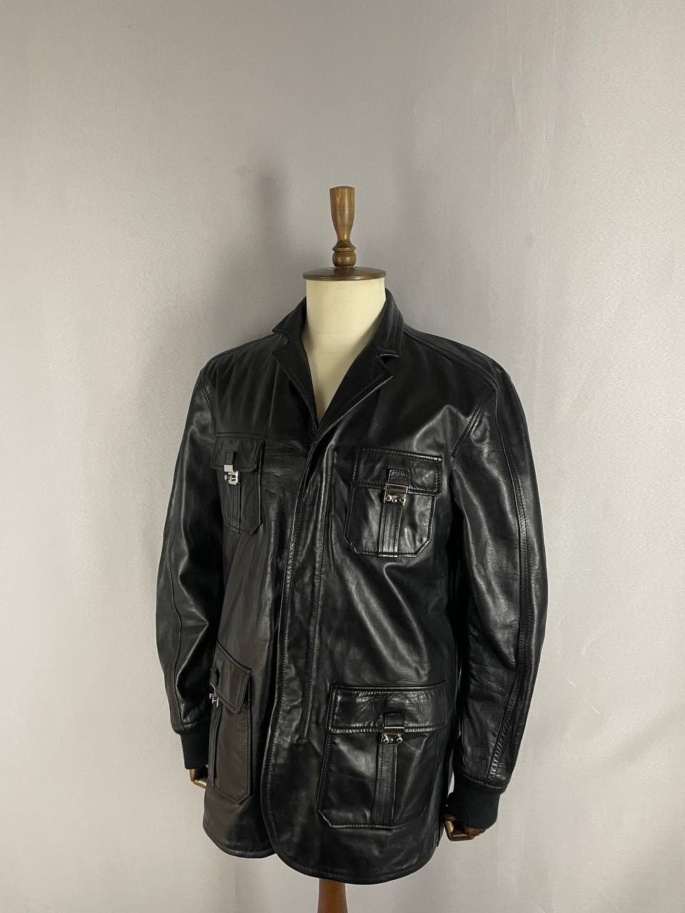 Dsquared2 Dsquared2 Leather Jacket Black 56 size Size US XL / EU 56 / 4 - 1 Thumbnail