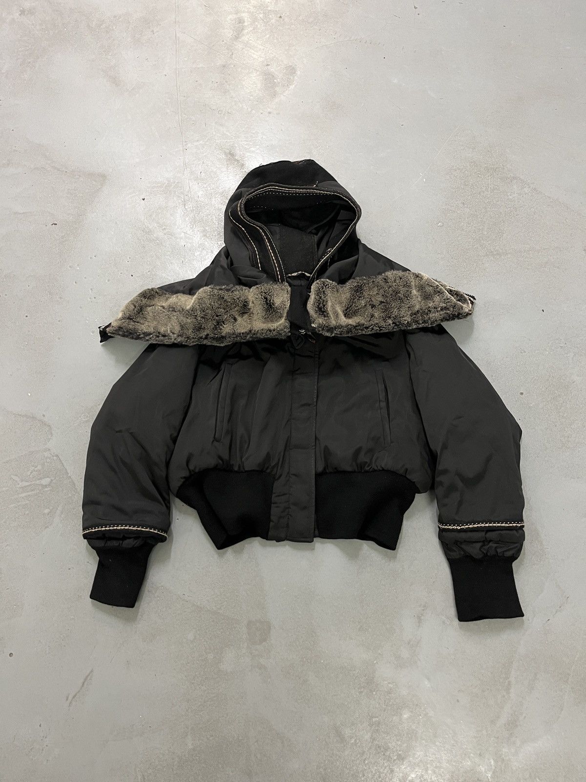 Marithe + Francois Girbaud Marithé + François Girbaud Double Split Fur Hood Jacket Size M / US 6-8 / IT 42-44 - 3 Thumbnail