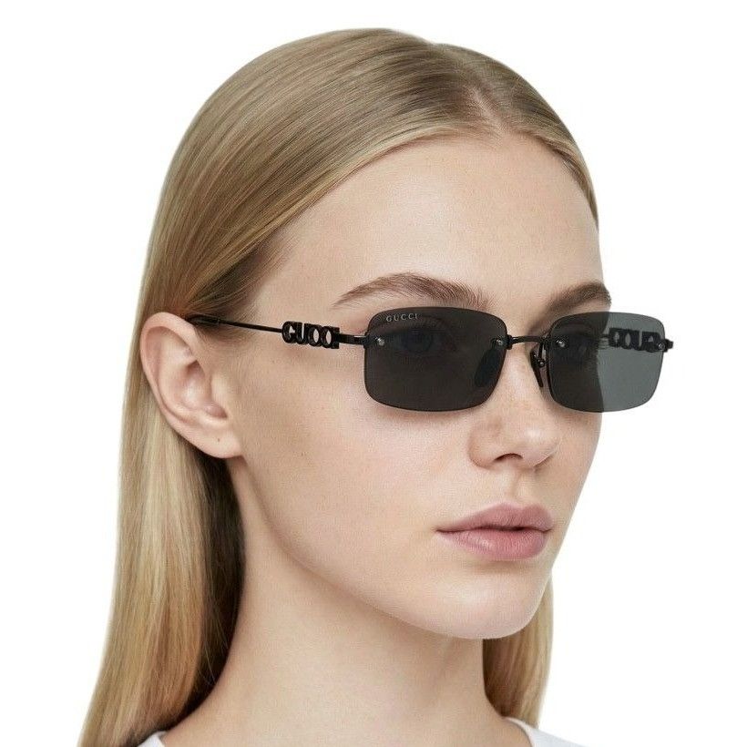 Gucci NEW GUCCI GG1808S 001 SUNGLASSES BLACK UNISEX EYEWEAR Size ONE SIZE - 3 Thumbnail