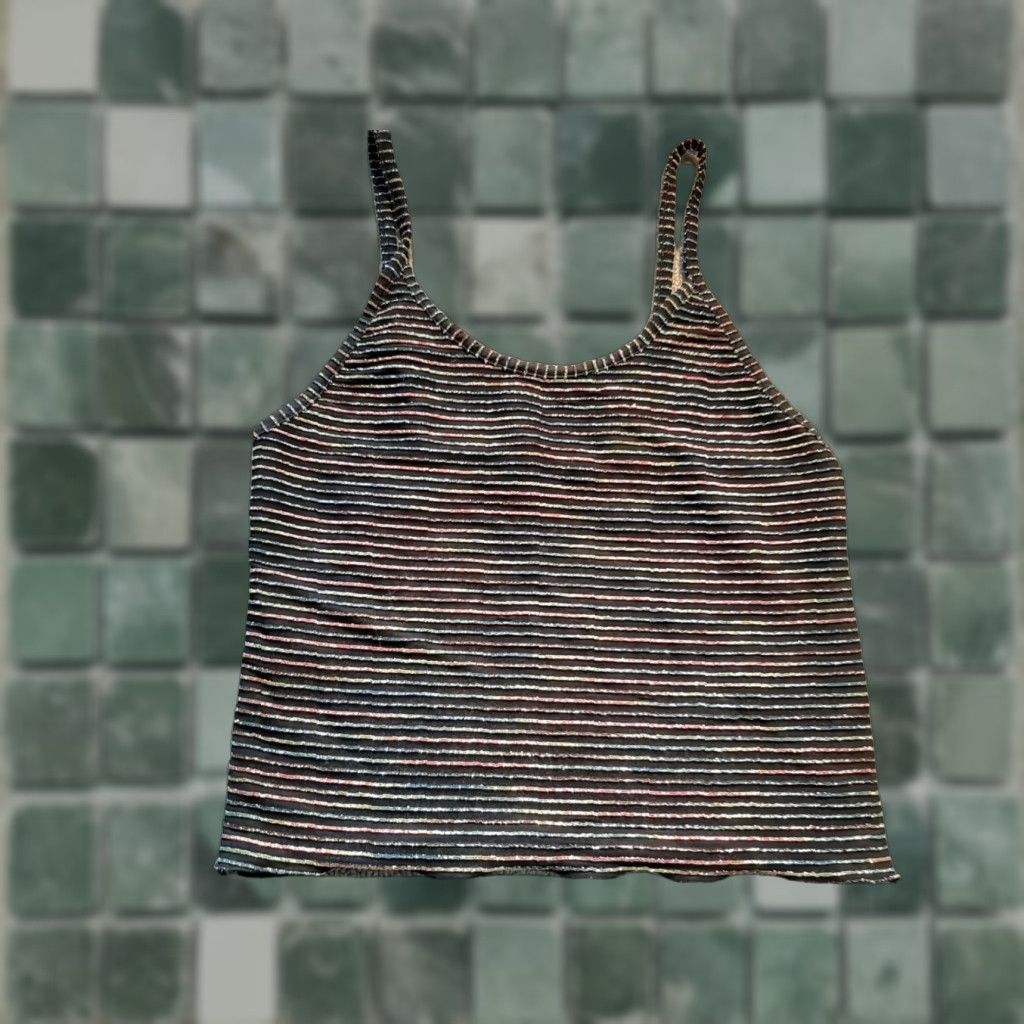 Urban Outfitters Urban Outfitters Crop Top Womens Small Petite S P Colorful Sparkle Tank Sleeveless Floral Pullover Cropped Size S / US 4 / IT 40 - 1 Thumbnail