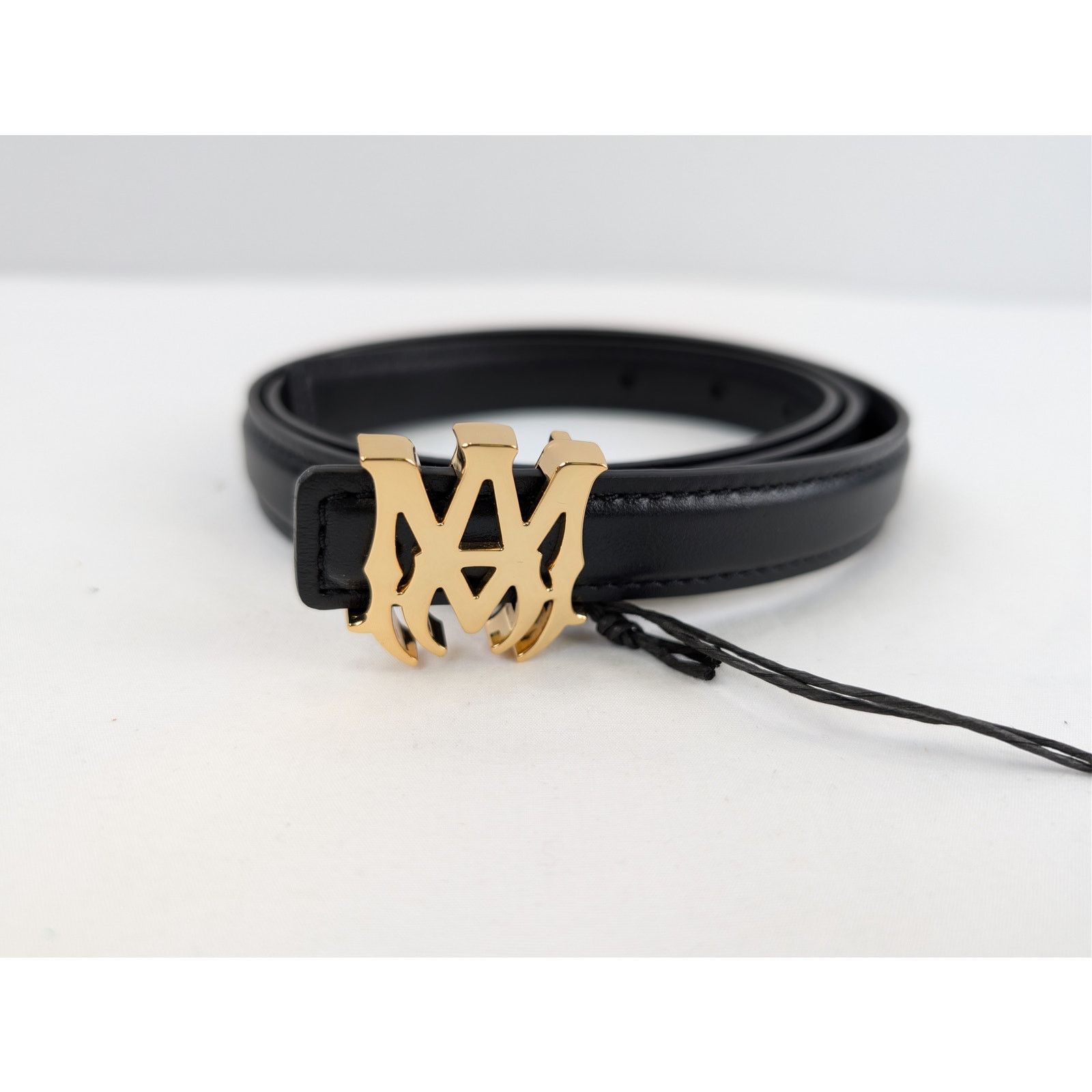 Amiri o1rshd1 Size: 85cm / MA 2 Cm Belt in Gold/Black Size 34 - 18 Thumbnail