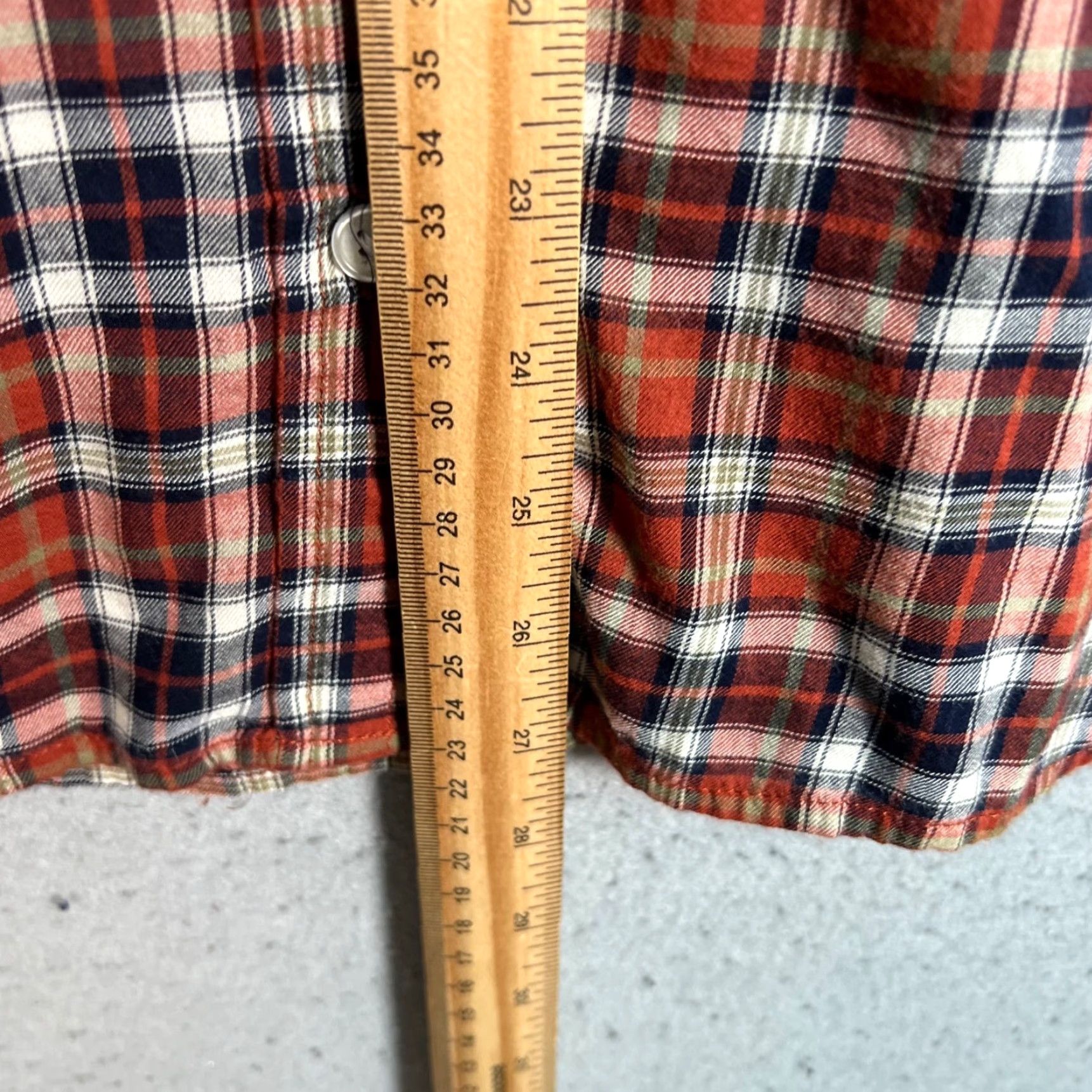 Vintage Current/Elliott Shirt Womens 0 Red Plaid Button-Up Long Sleeve Cotton Blend Size XS / US 0-2 / IT 36-38 - 6 Thumbnail