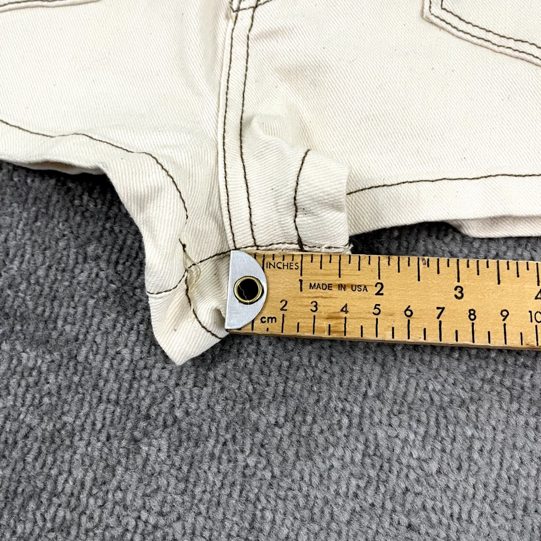 Free People FREE PEOPLE High Rise Denim Shorts Womens Size 31 White Distressed Casual NEW Size 24" / US 00 / IT 34 - 7 Thumbnail