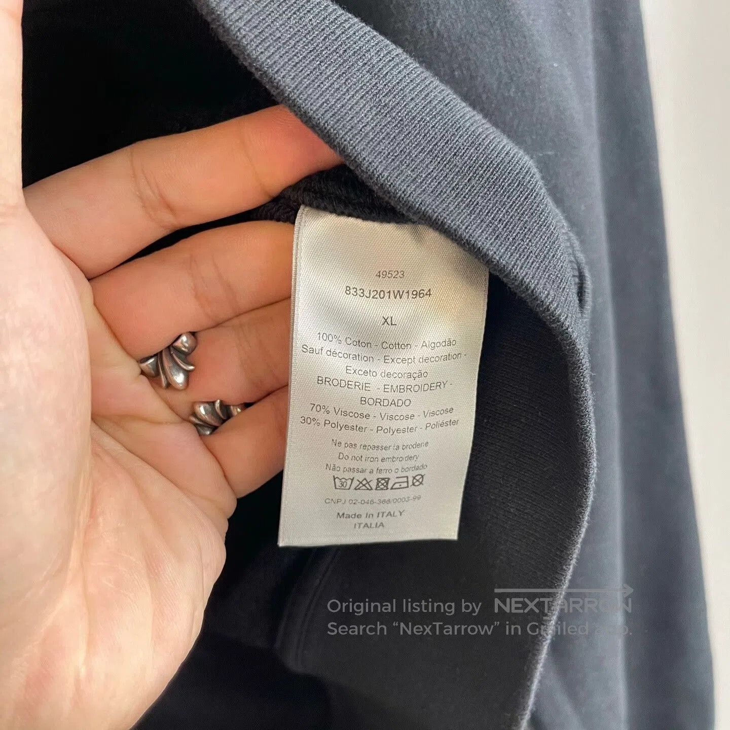 Dior Dior Black Zip-Up Jacket with Logo. Size US XL / EU 56 / 4 - 7 Thumbnail