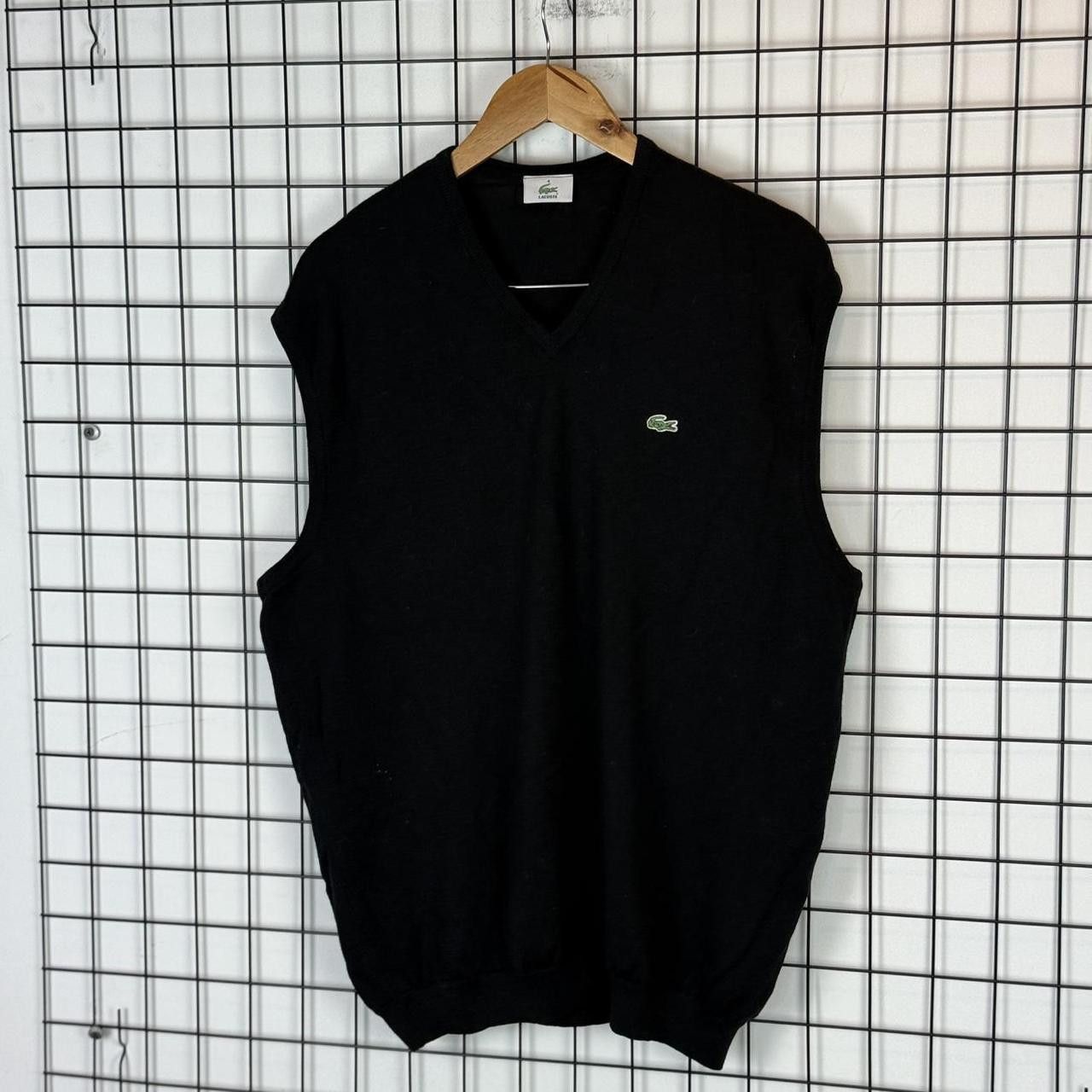 Lacoste Lacoste Vest Wool Jumper Striped Black Grey Size US L / EU 52-54 / 3 - 2 Thumbnail