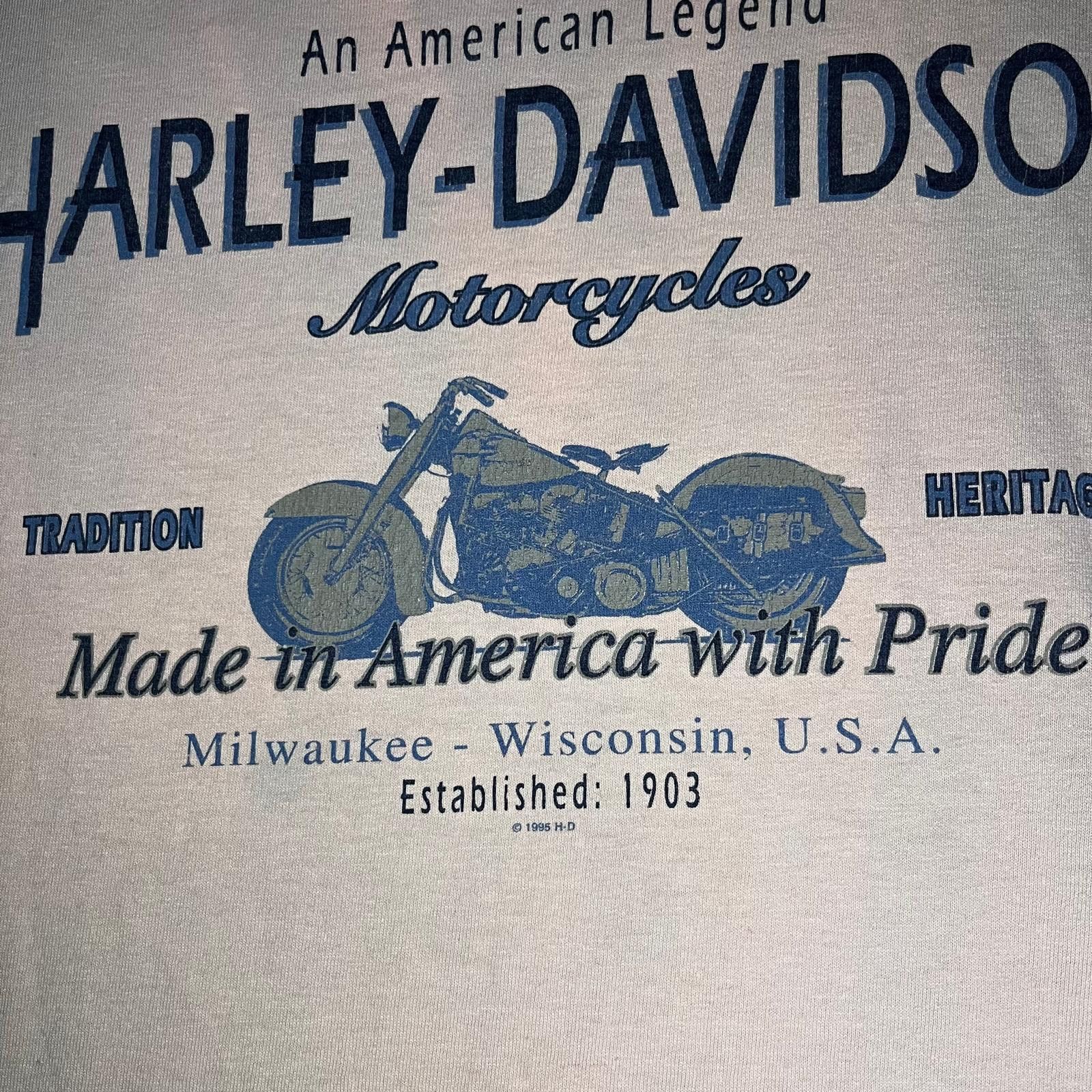 Harley Davidson 🏙️ Harley-Davidson Two-Tone Tee – Size XL Size US XL / EU 56 / 4 - 6 Thumbnail
