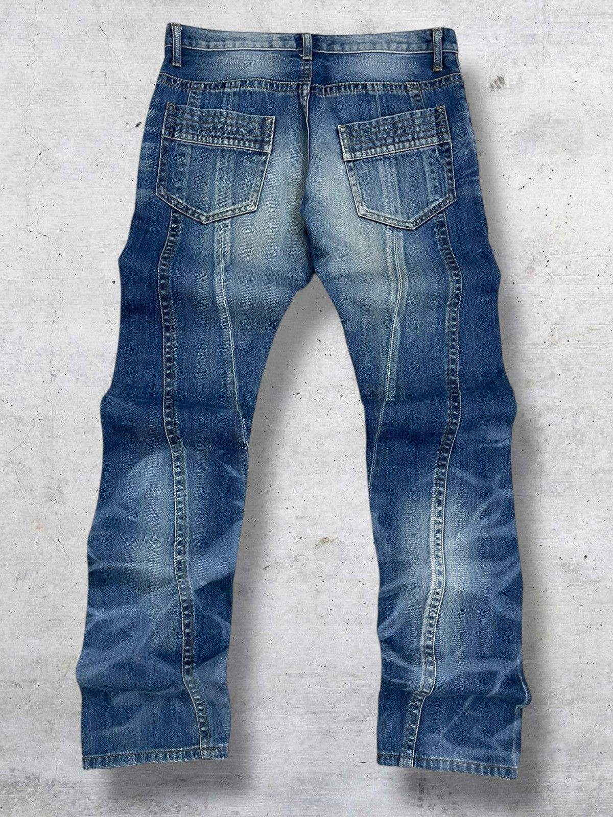 Schlussel VINTAGE SCHLUSSEL 1990S JAPAN DESIGNER ARTWORK LAYERED DENIM Size US 31 - 8 Thumbnail