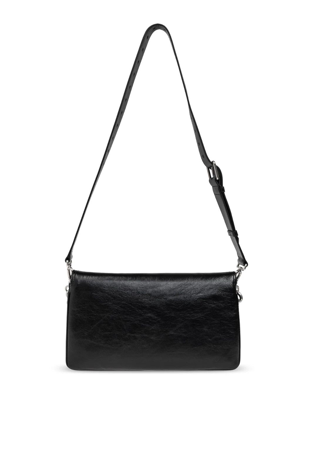 Band Tees BALENCIAGA BB Soft Medium Black Leather Shoulder Bag Size ONE SIZE - 2 Thumbnail