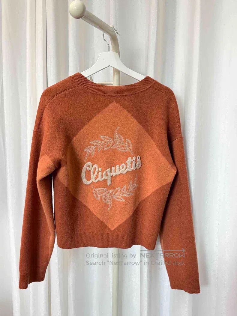 Hermes Hermes Orange Wool Knit Cardigan Size XS / US 0-2 / IT 36-38 - 2 Thumbnail