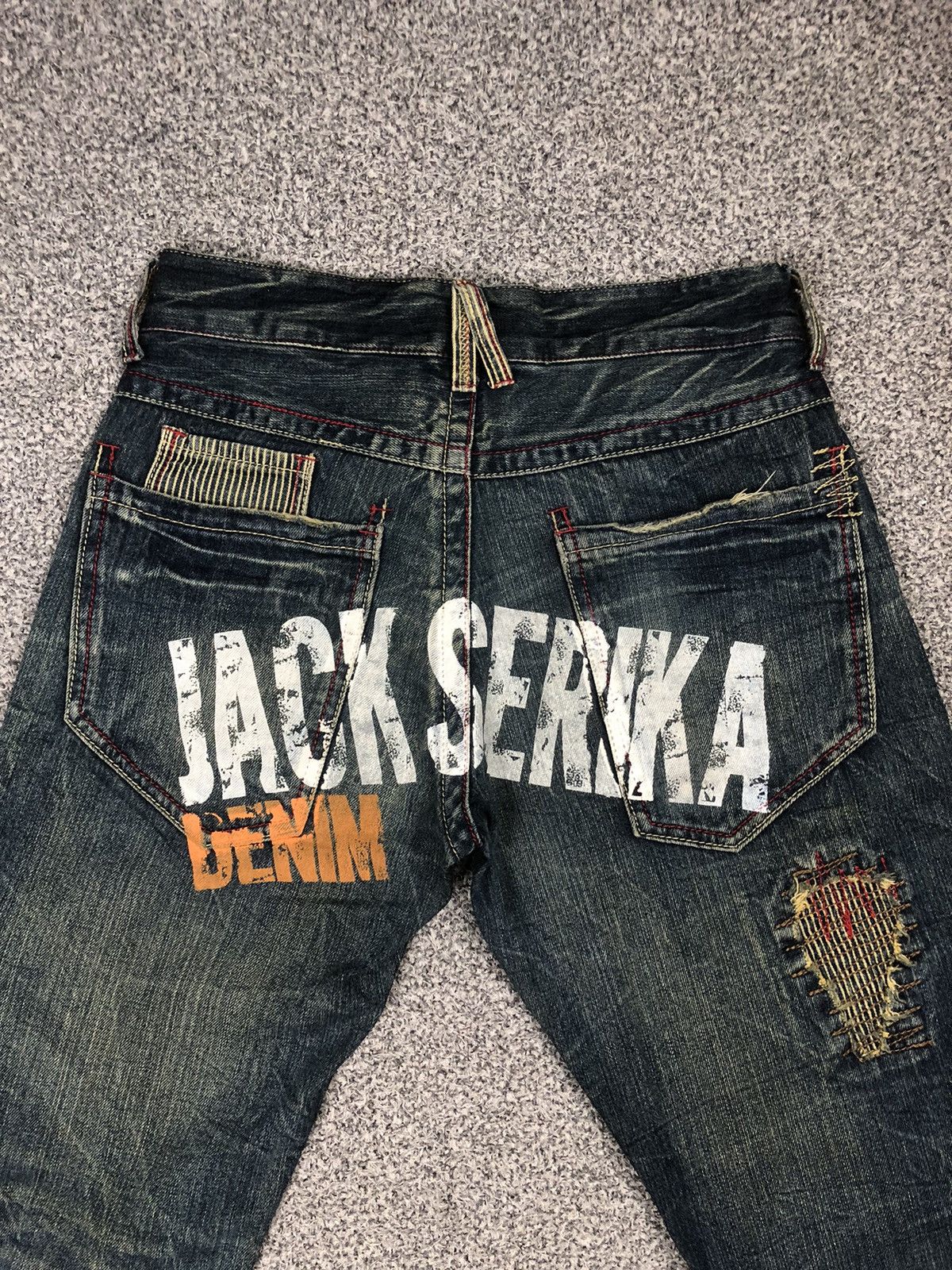 Japanese Brand Vintage Y2K Japanese Brands Jack Serika Sashiko Baggy Jeans Size US 31 - 4 Thumbnail