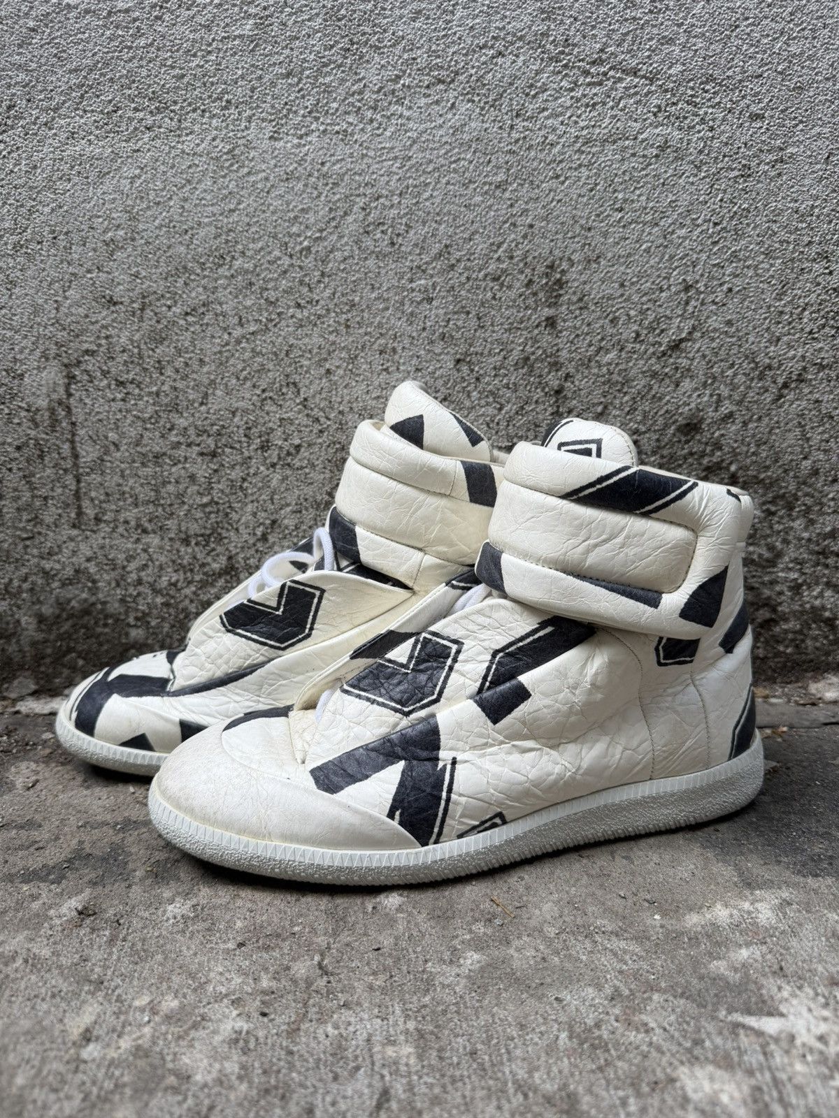 Maison Margiela FW15 Maison Margiela Crinkled Numerical Future High Tops Size US 8 / EU 41 - 1 Thumbnail