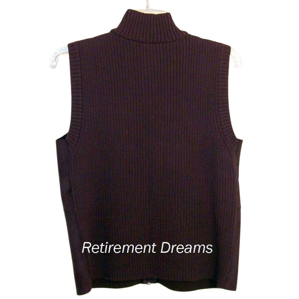 J. Jill J. Jill Size XS Womens Vest Brown Ribbed Knit Sleeveless Swe Size XS / US 0-2 / IT 36-38 - 2 Thumbnail