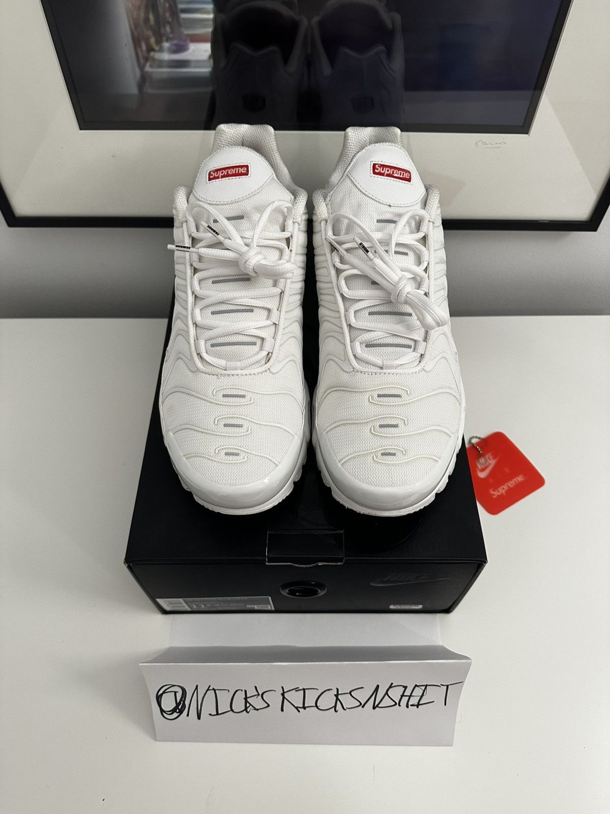 Nike × Supreme Nike Air Max Plus Supreme White Size US 11.5 / EU 44-45 - 1 Thumbnail