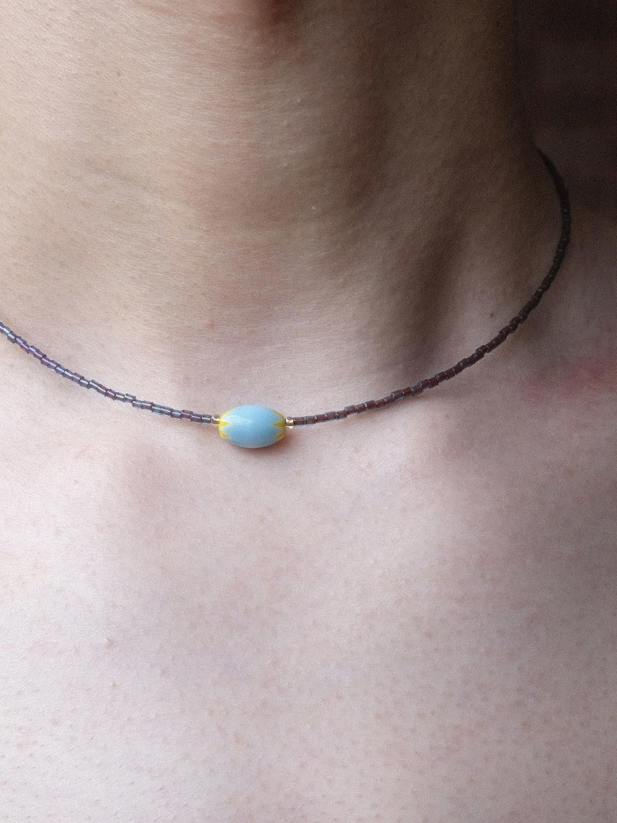 Handmade Handmade Millefiori Glass Seed Beads Necklace 16.1in Unisex Size ONE SIZE - 3 Thumbnail