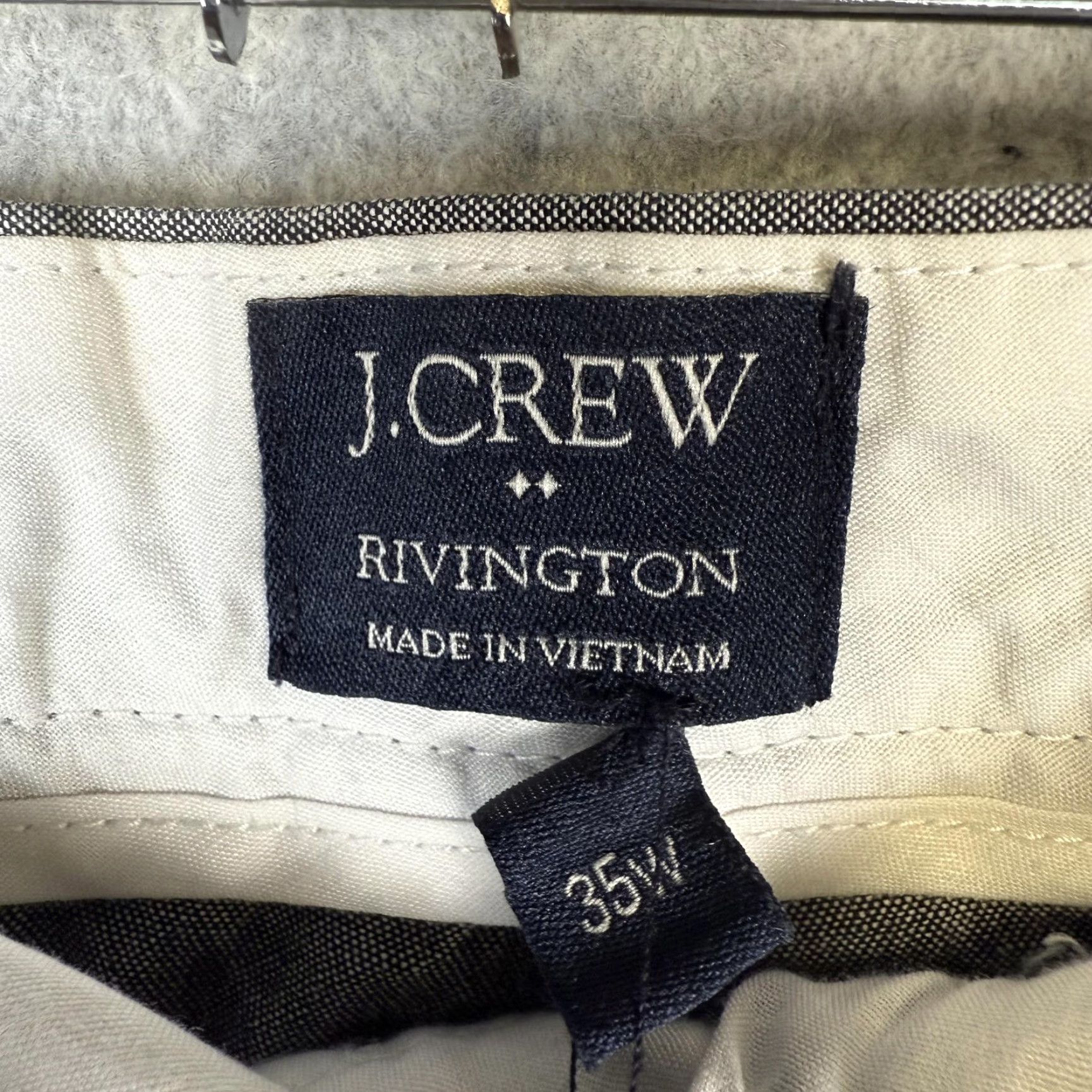 J.Crew J.Crew Shorts Chino Flat Front Rivington Gray Cotton Men 35 Regular Size Gray Mens Size US 35 - 2 Thumbnail