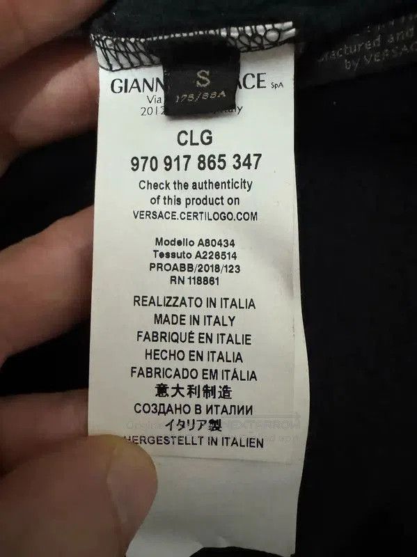Versace Versace Black Embroidered Men's Hoodie . Size US S / EU 44-46 / 1 - 4 Thumbnail