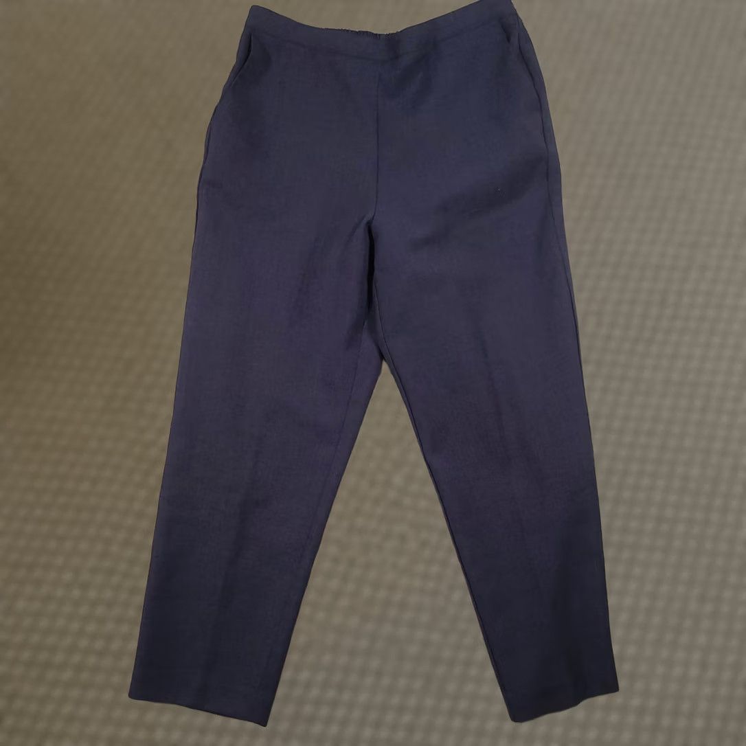 Vintage Alfred Dunner Pants Womens 12 Blue Pull On Elastic Waist Polyester Slacks Size 34" / US 12 / IT 48 - 1 Thumbnail