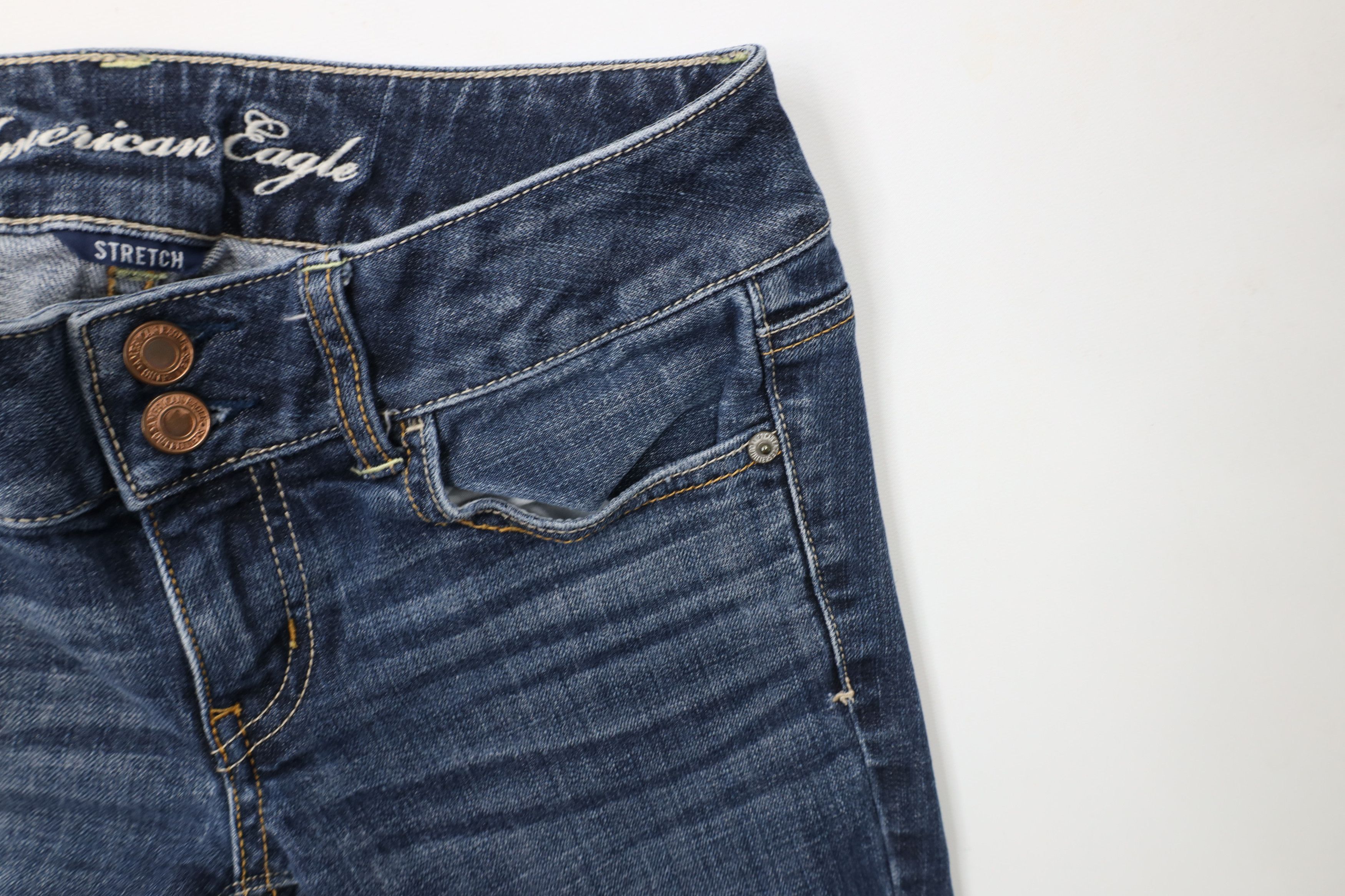 American Eagle Outfitters × Vintage Vintage Y2K American Eagle Outfitters Babydoll Flared Jeans Size 26" / US 2 / IT 38 - 6 Thumbnail