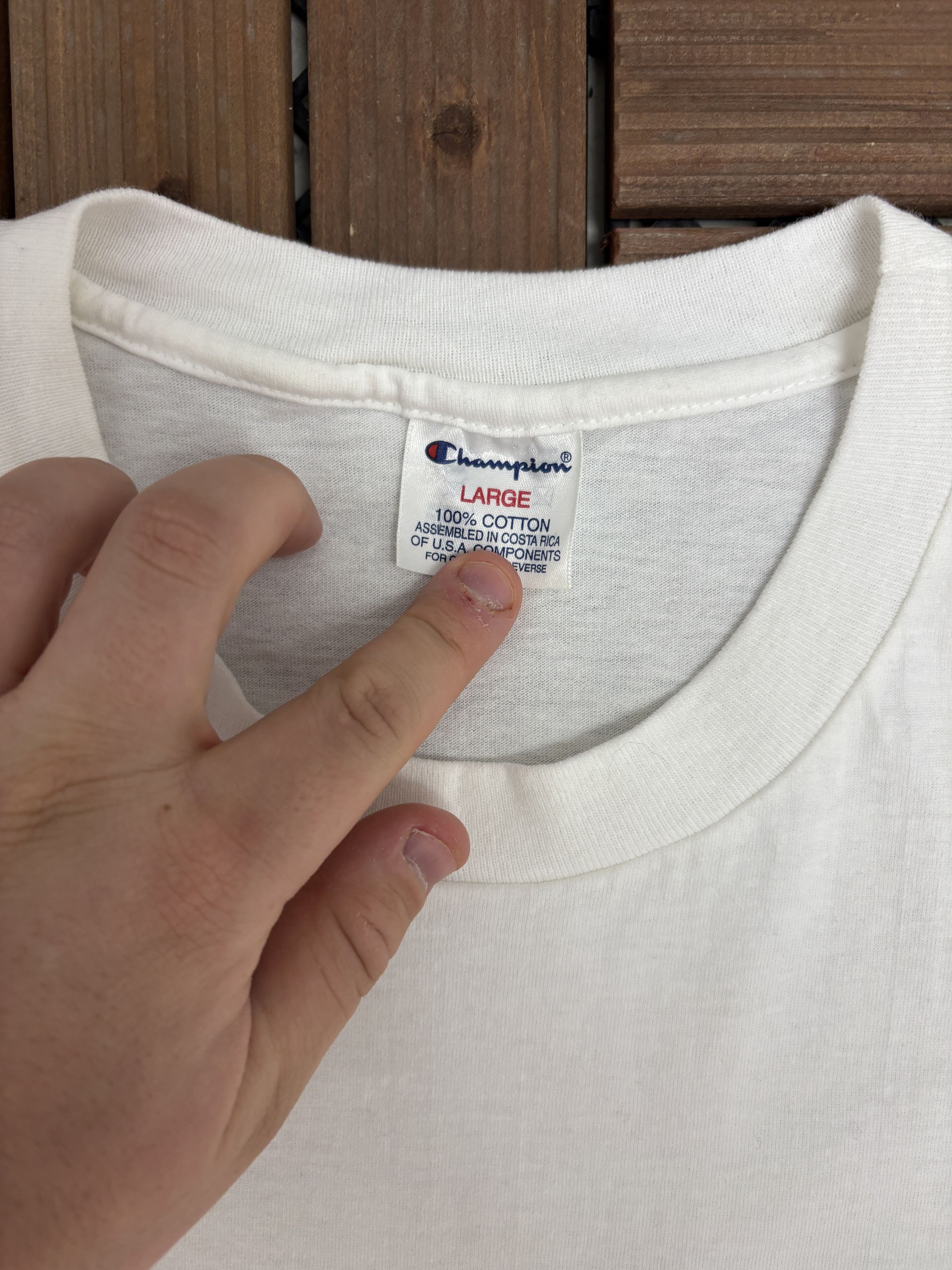 Champion Harvard University Vintage White T-Shirt Tee Size US L / EU 52-54 / 3 - 5 Thumbnail