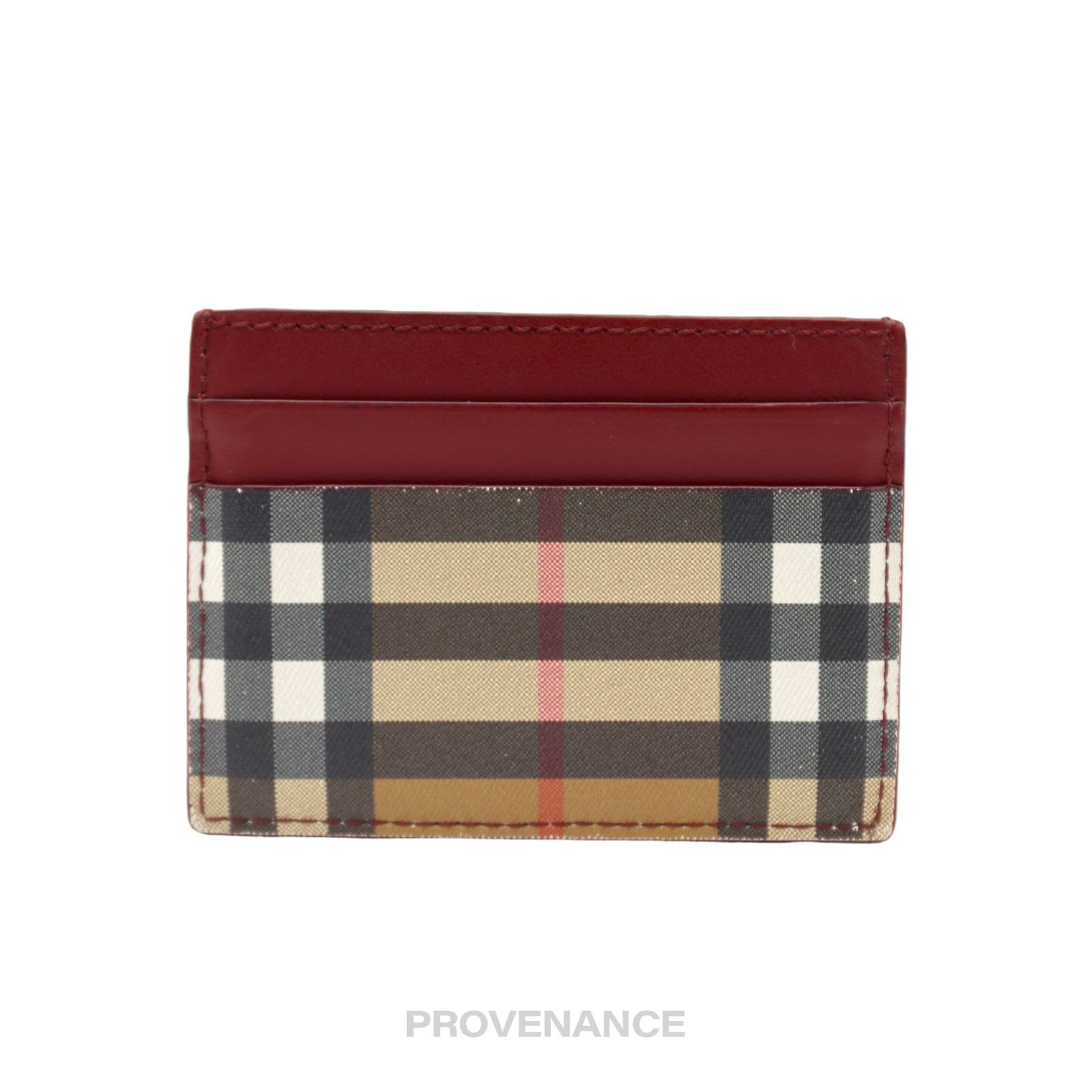 image of Burberry Card Holder Wallet - Vintage Nova Check Red, Men's