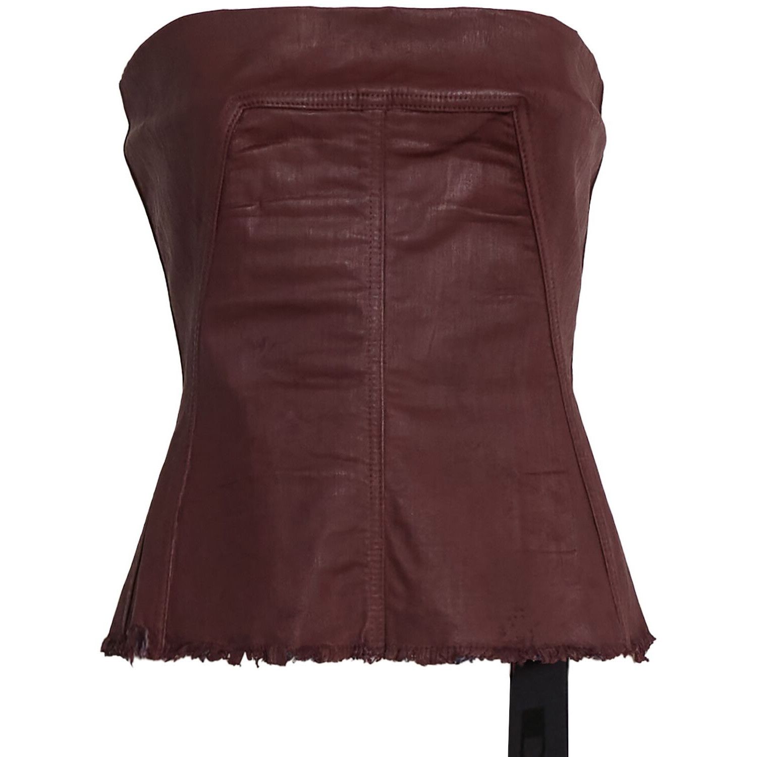 RICK OWENS DRKSHDW Concordians Burgundy Denim Top New & Auth