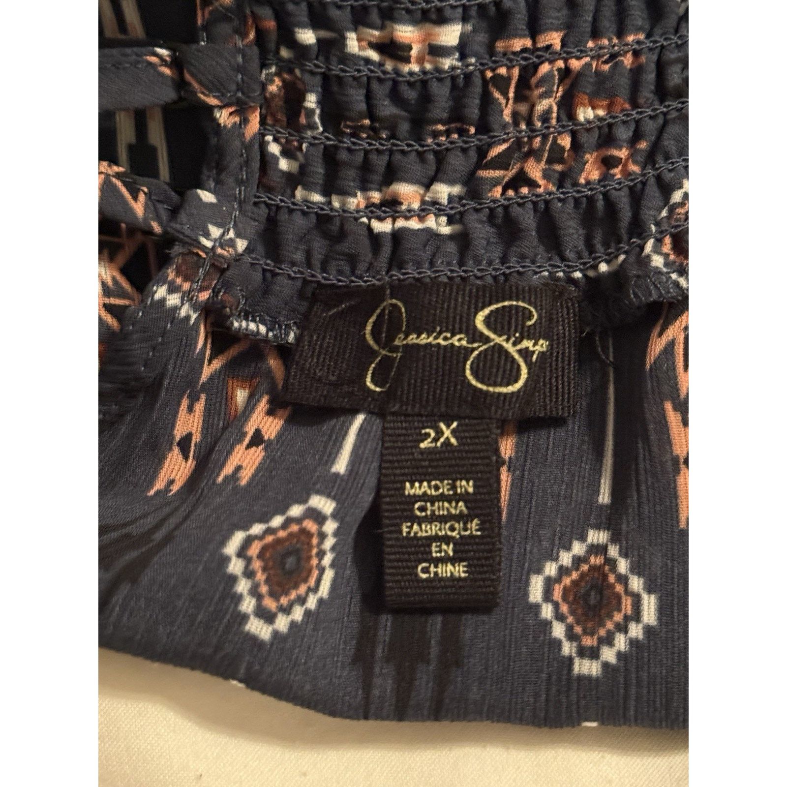 Jessica Simpson Jessica Simpson Womens Small Leticia Off Shoulder Blouse Top Size XXL / US 16-18 / IT 52-54 - 7 Thumbnail