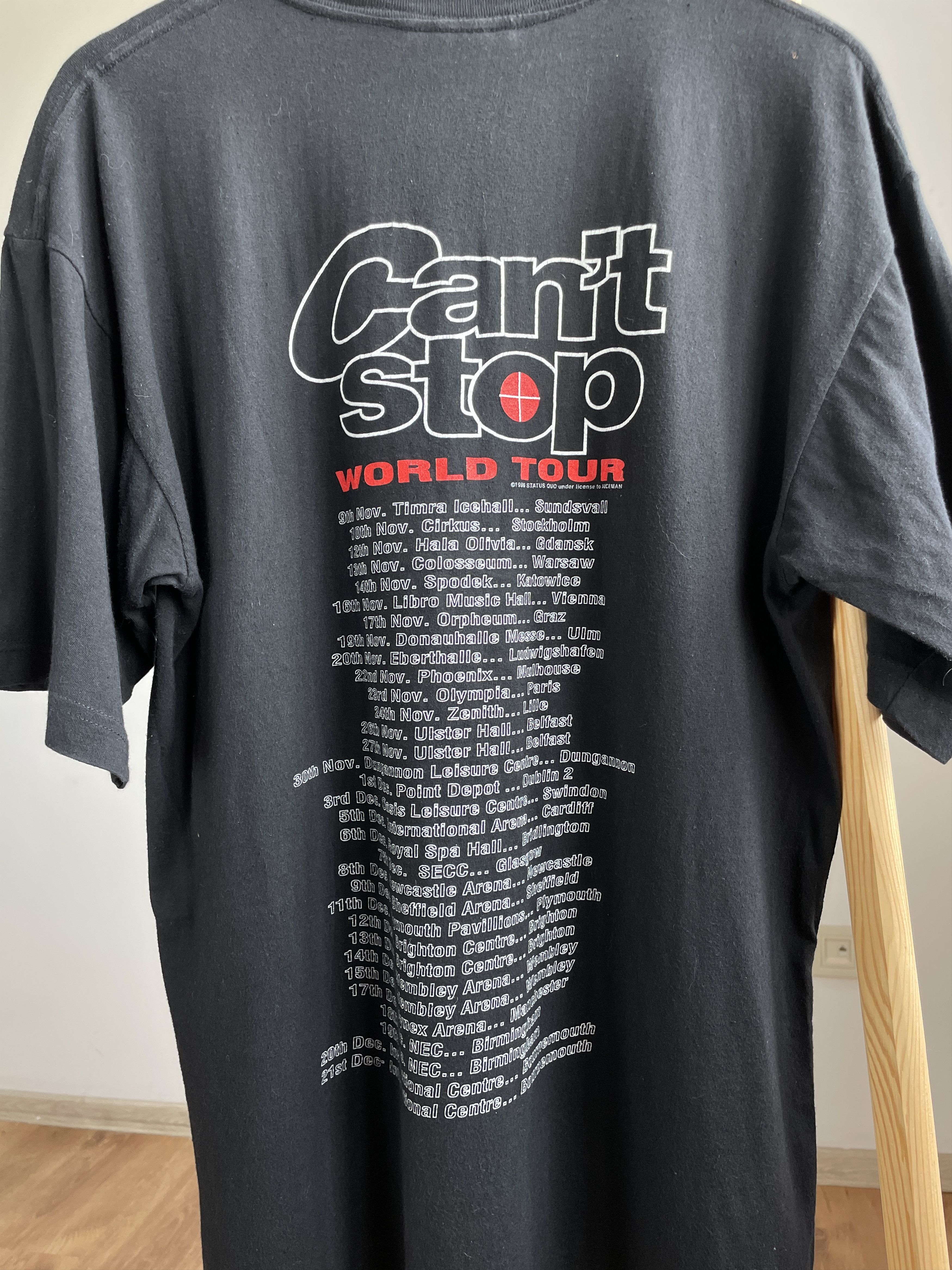 Band Tees × Vintage Status Quo Vintage 1996 Can't Stop World Tour T-Shirt Size L Size US L / EU 52-54 / 3 - 4 Thumbnail